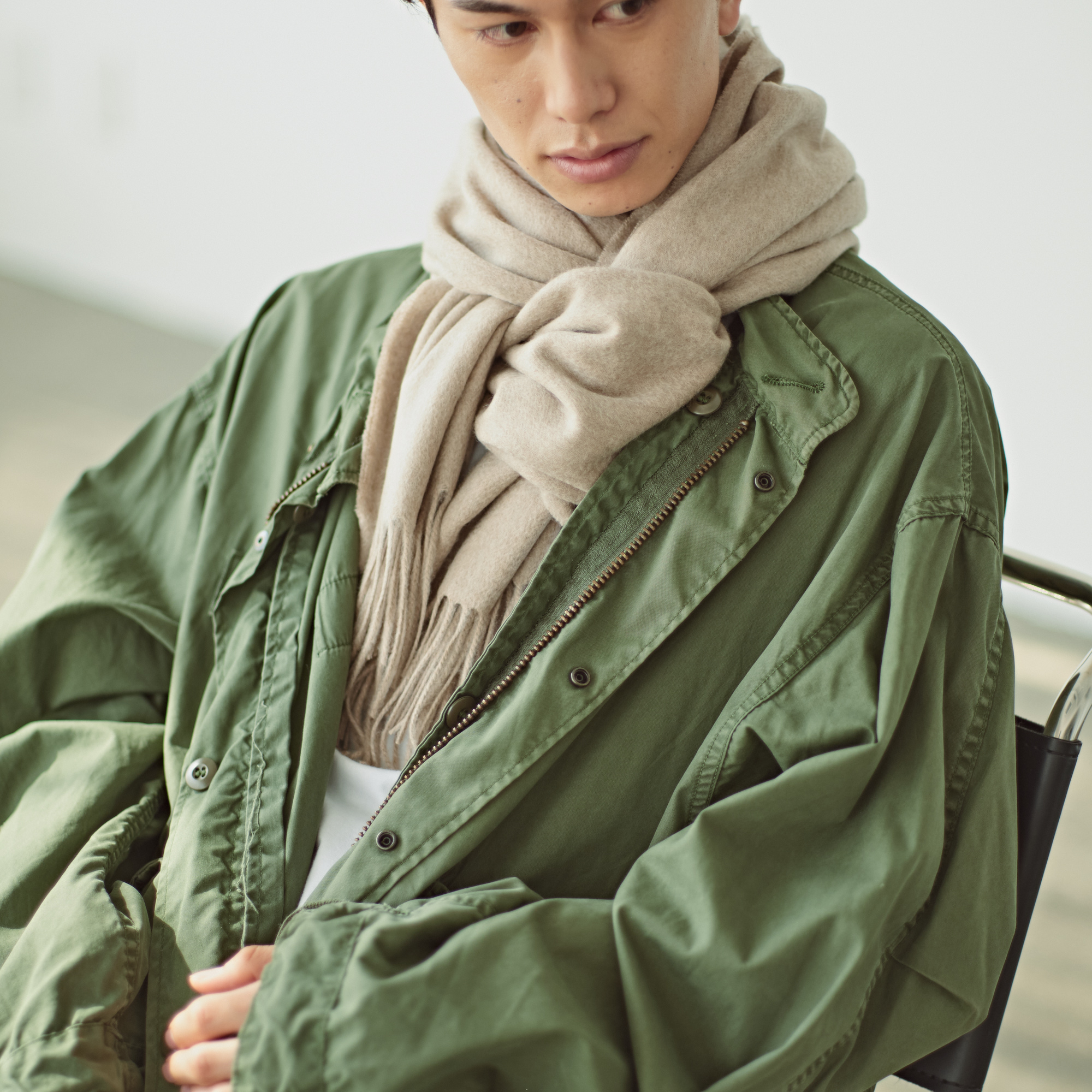 【刺繍名入れギフト】カシミヤ100% 大判ストール