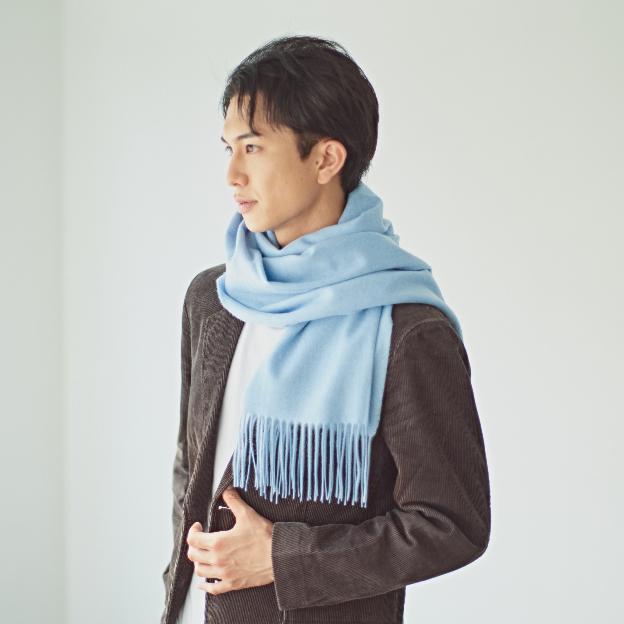 【刺繍名入れギフト】カシミヤ100% 大判ストール