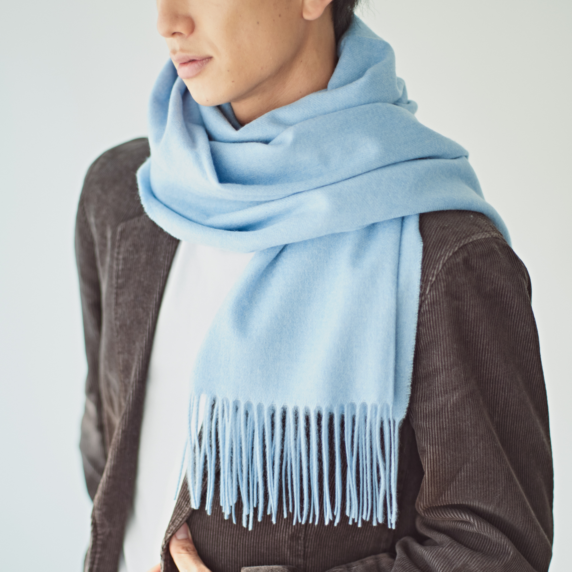 【刺繍名入れギフト】カシミヤ100% 大判ストール