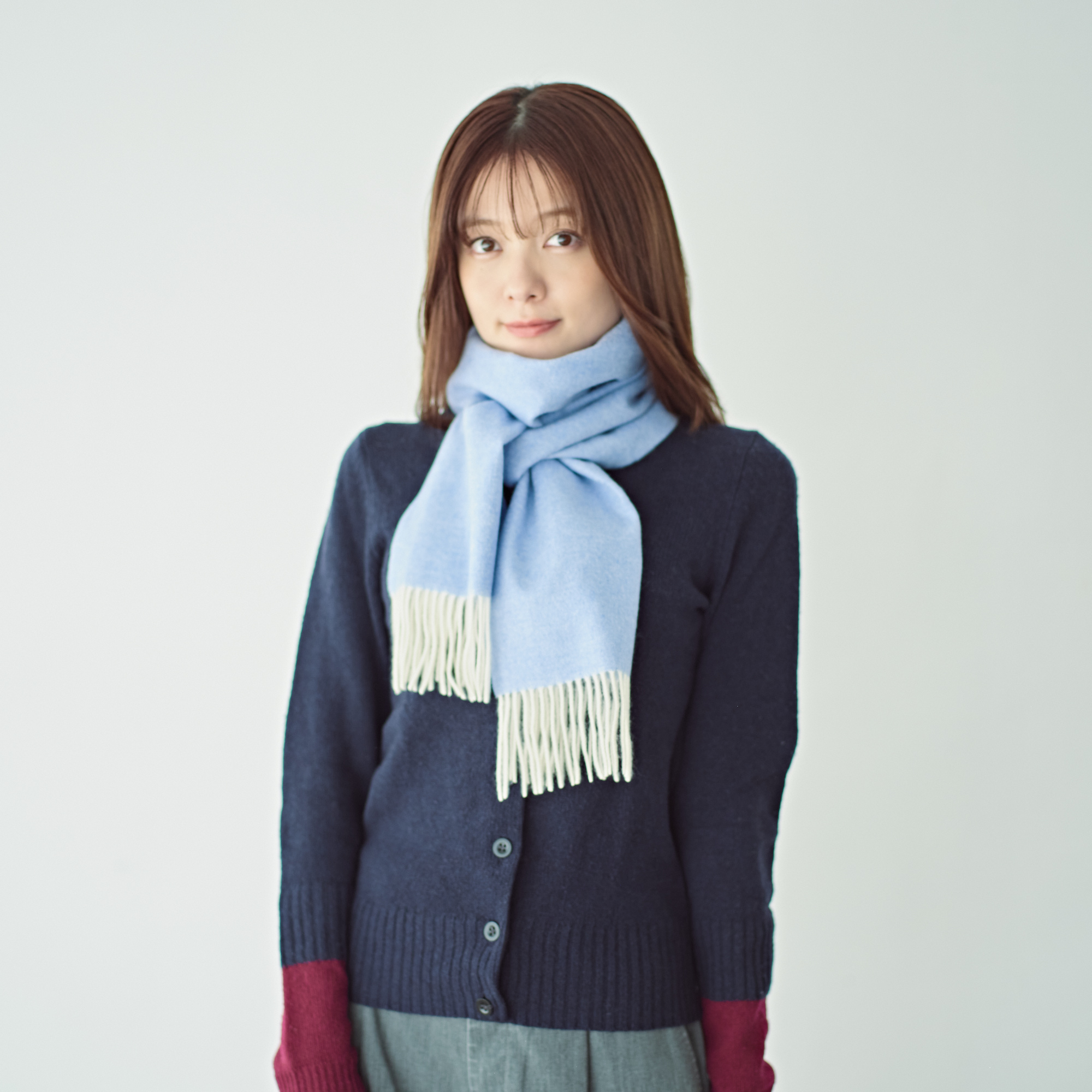 カシミヤ100% リバーシブルマフラー