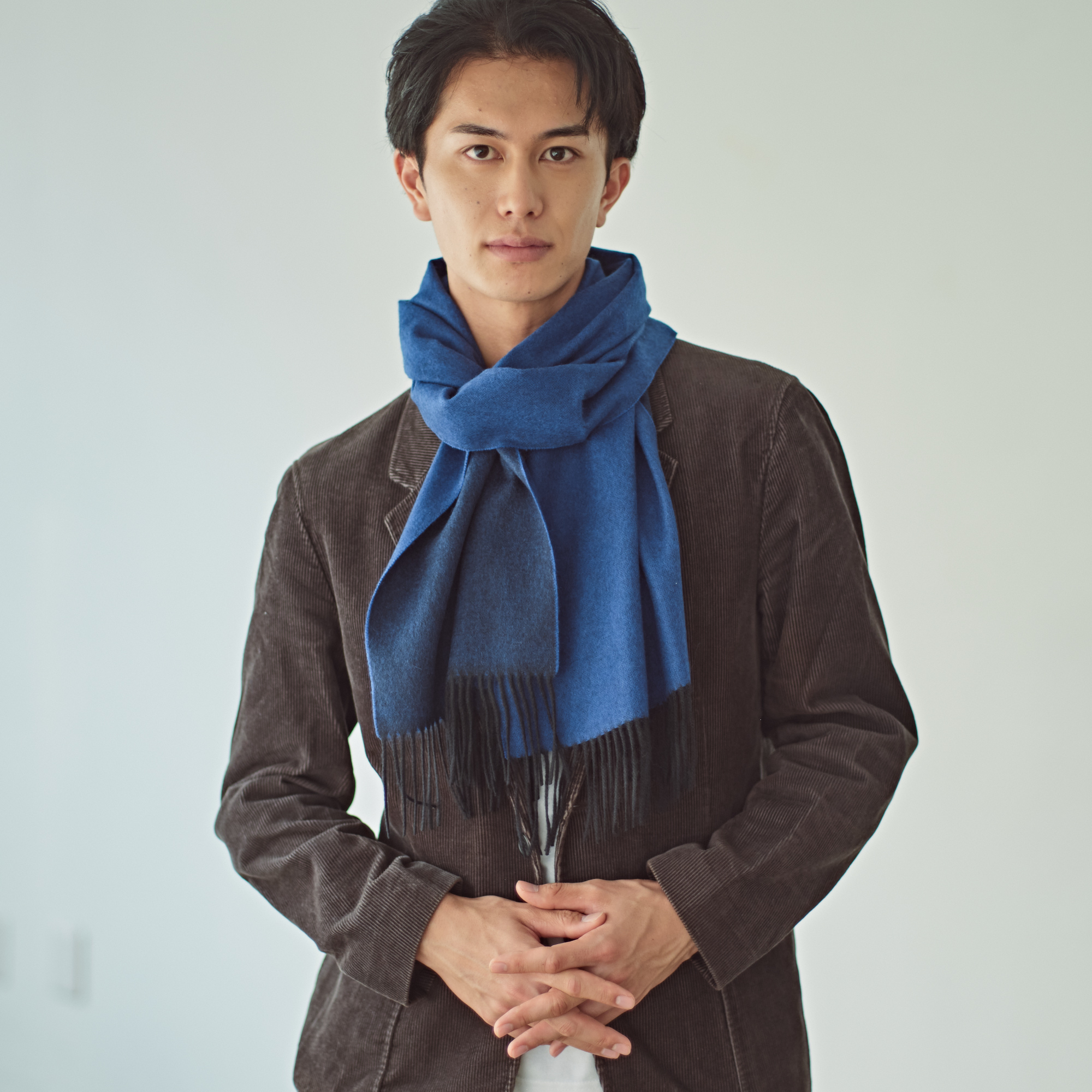 カシミヤ100% リバーシブルマフラー