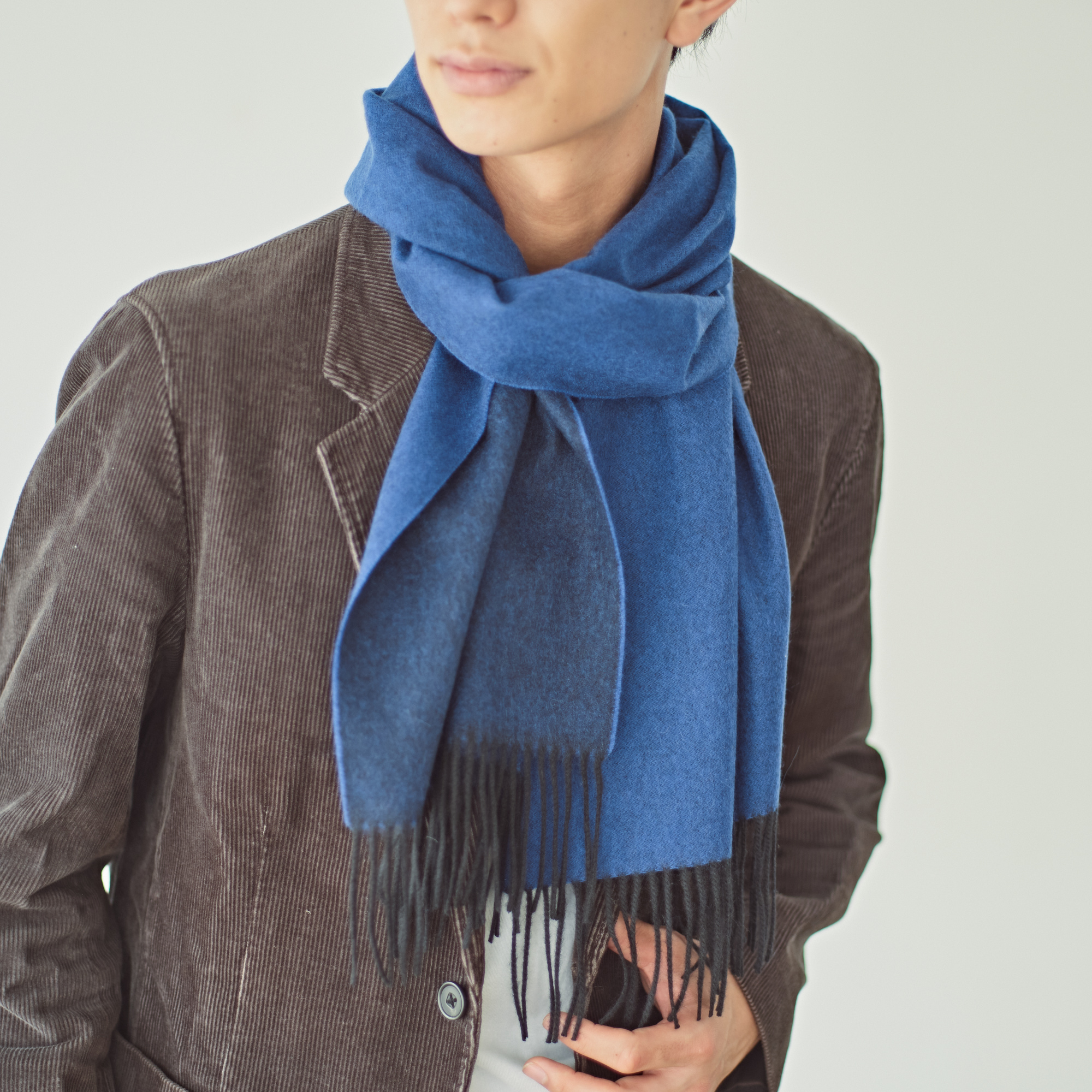 カシミヤ100% リバーシブルマフラー