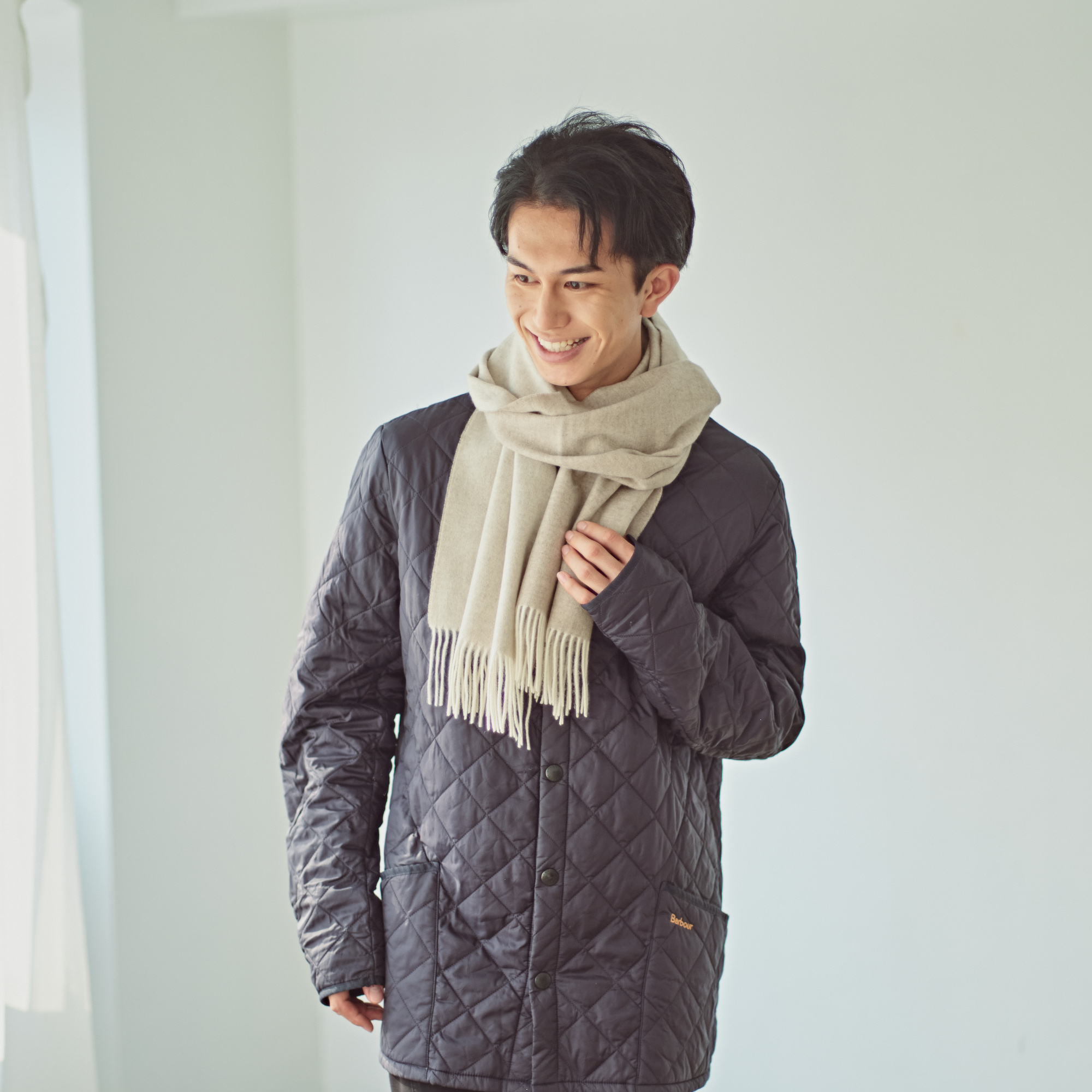 カシミヤ100% リバーシブルマフラー