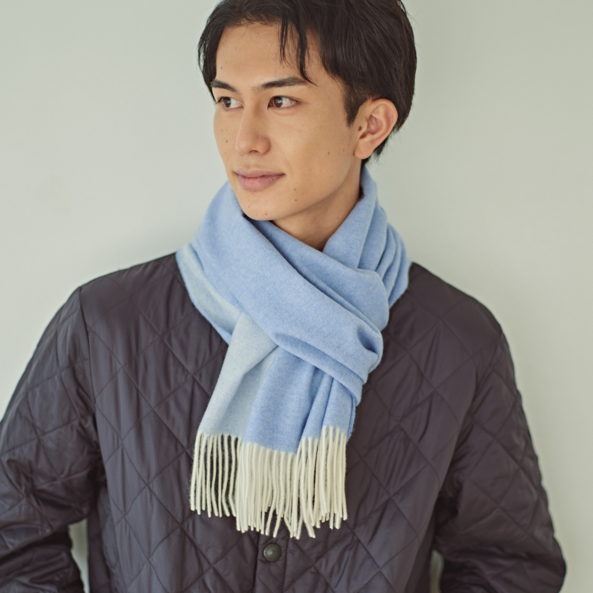 カシミヤ100% リバーシブルマフラー