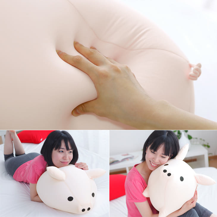 抱き枕 MOGU（モグ） もぐっちブー（ベビーピンク） 思わず抱きしめたくなる、かわいいぶたの抱き枕