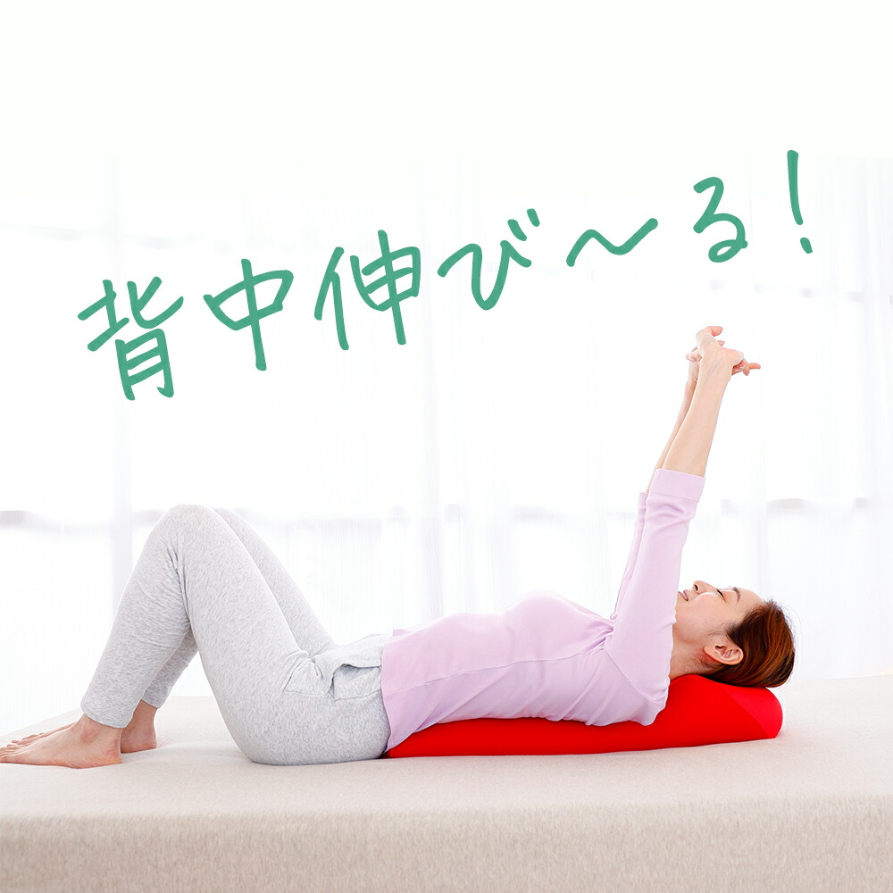 王様の背中枕 （背中スッキリ！自然と胸が開いて気持ちいいリラックス枕）