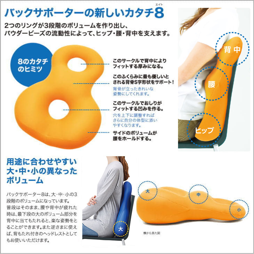 クッション MOGU（モグ） バックサポーターエイト 
