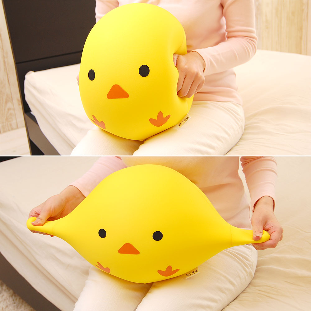 クッション MOGU モグピヨ（イエロー） コロコロかわいい♪まるまるヒヨコのクッション 
