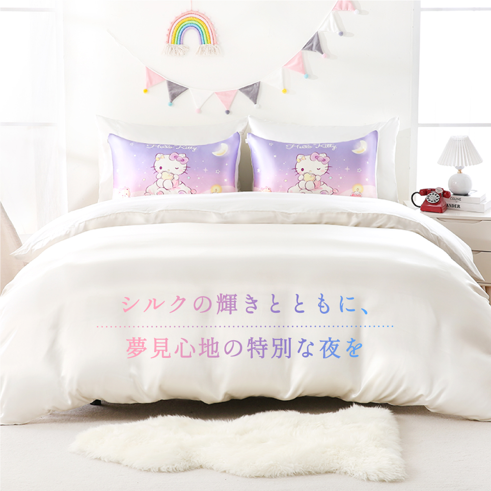 最高級シルクのまくらカバー＜サンリオキャラクターズ / ハローキティ