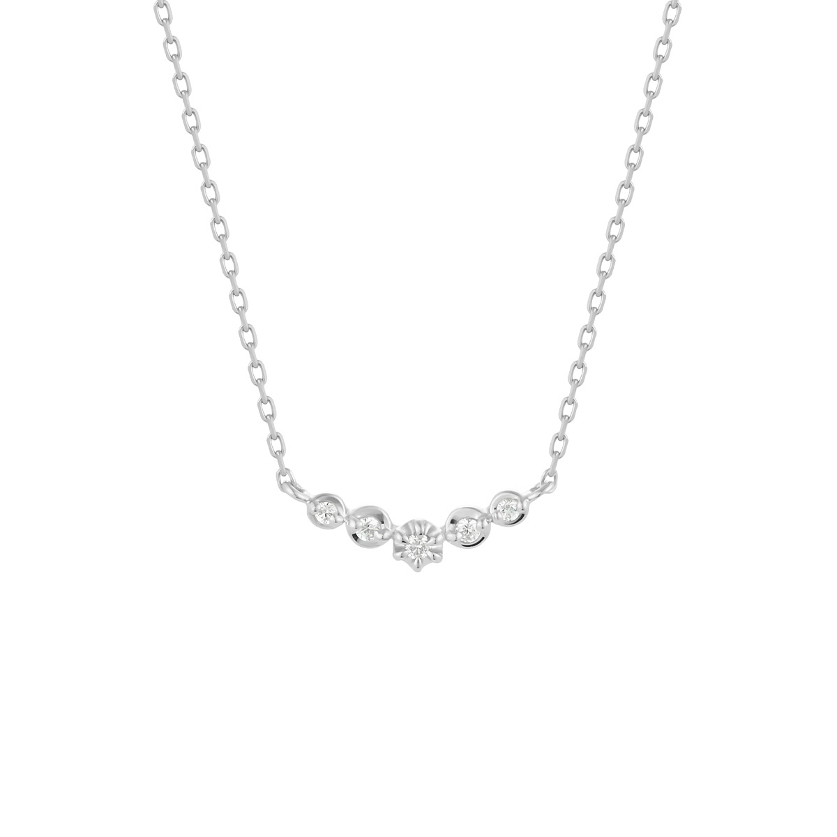 canal4℃ ダイヤモンドネックレス Canal4℃ カナル 4°c ネックレス 3月誕生日石 馬蹄 モチーフ