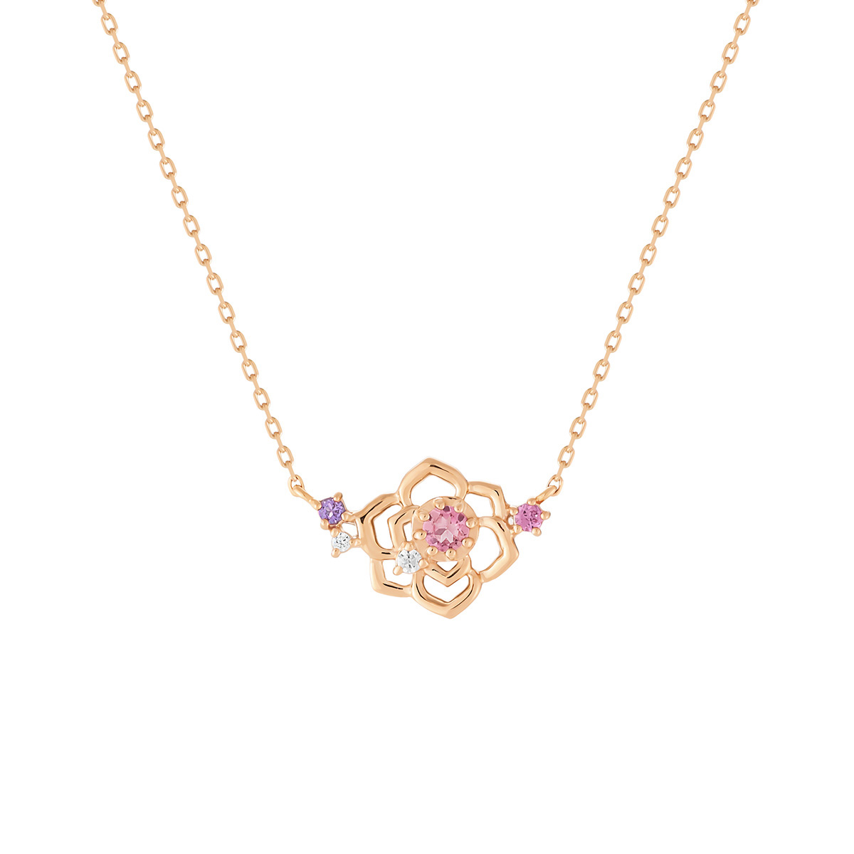 【６月誕生花】シルバー バラ 薔薇 ネックレス