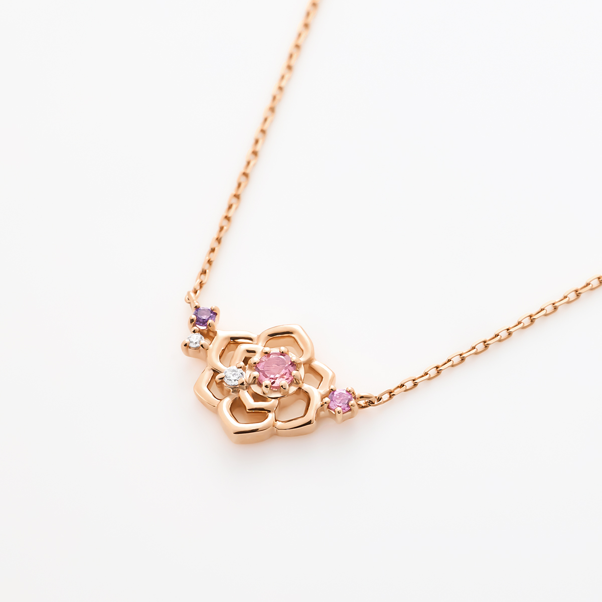 【６月誕生花】シルバー バラ 薔薇 ネックレス