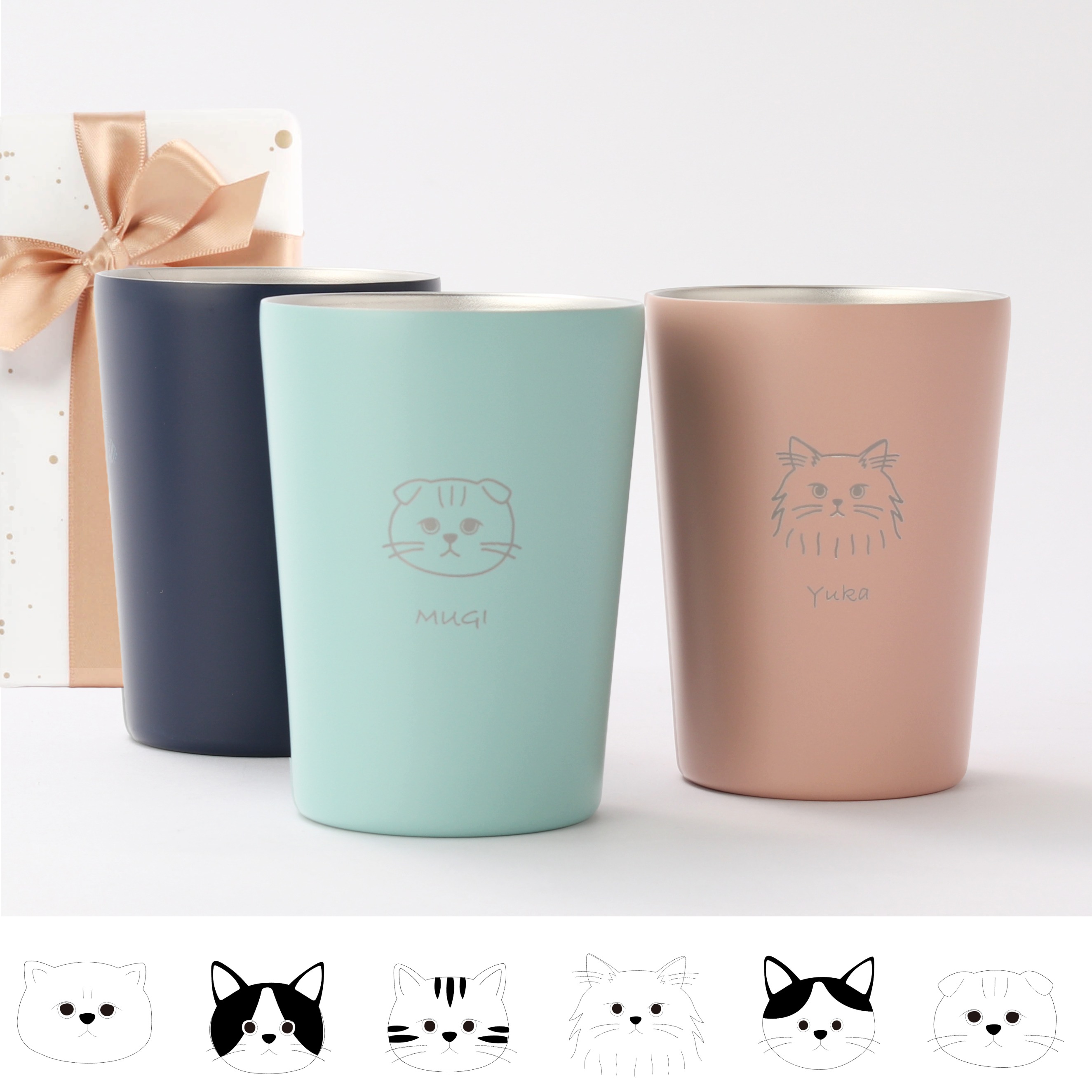 【名入れ】選べる猫種ステンレスサーモタンブラー380ml