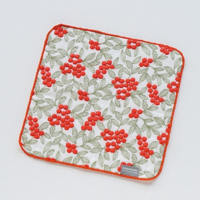 エンブロイダリー刺繍ハンカチタオル