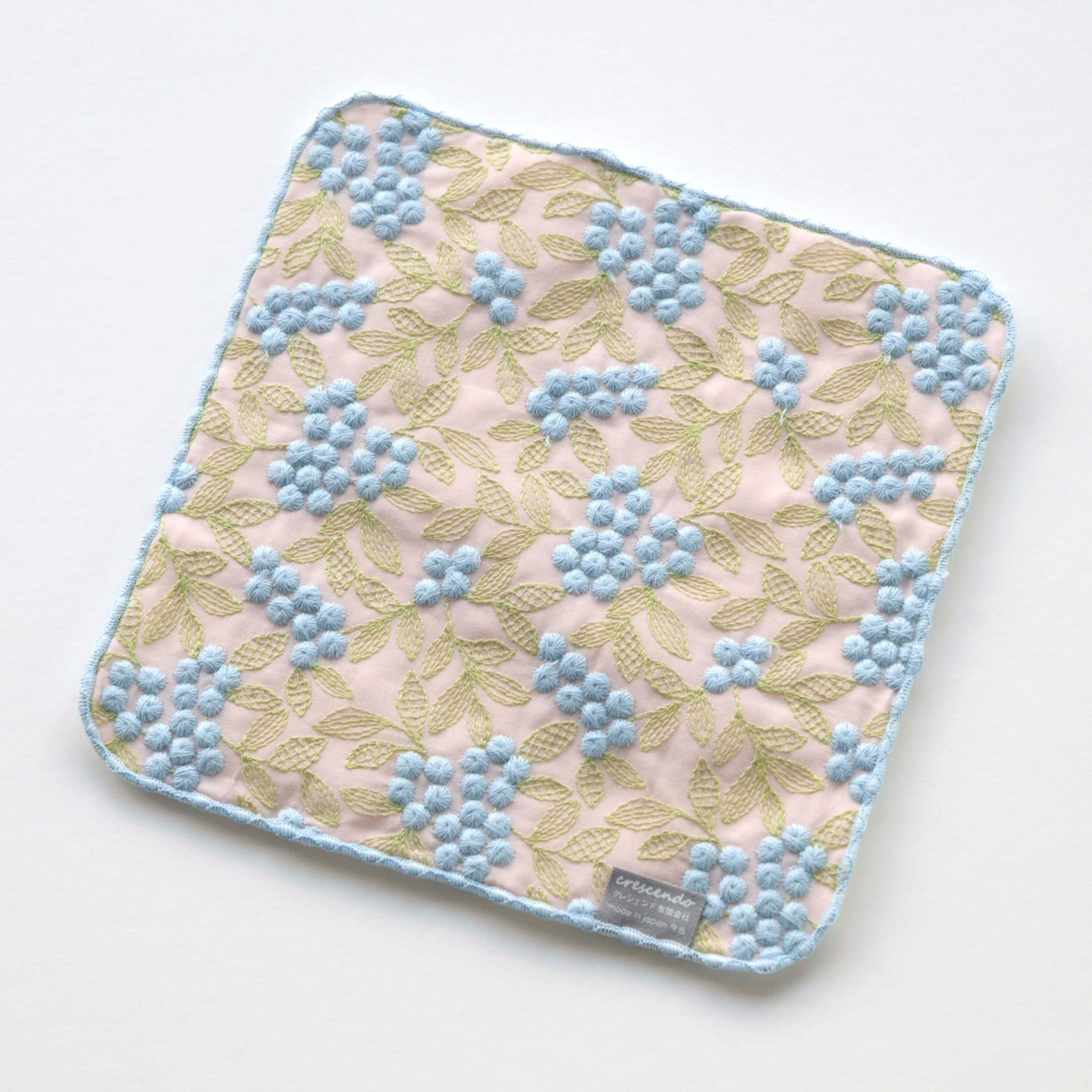 エンブロイダリー刺繍ハンカチタオル