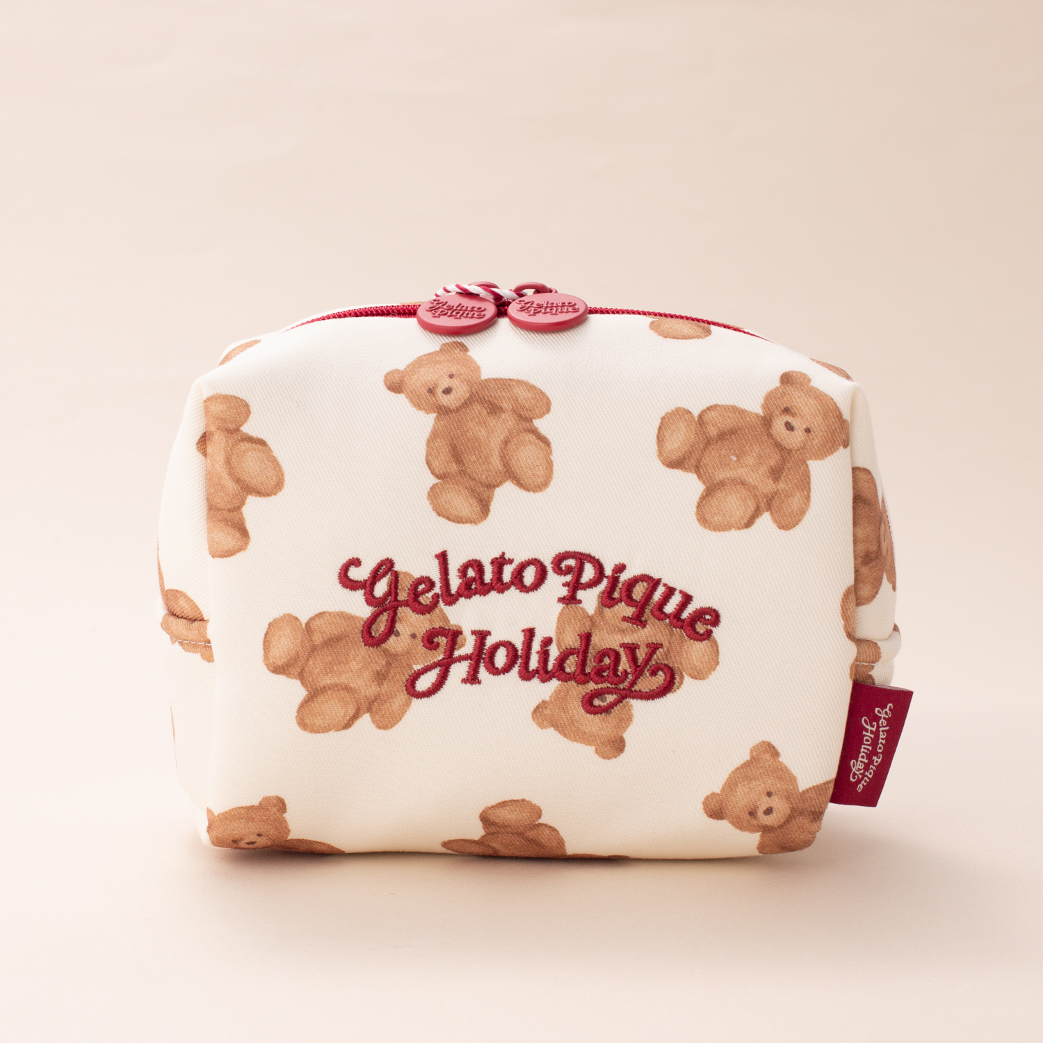 WOMEN】【HOLIDAY】ベア総柄ポーチ＆ハンドタオル | gelato pique