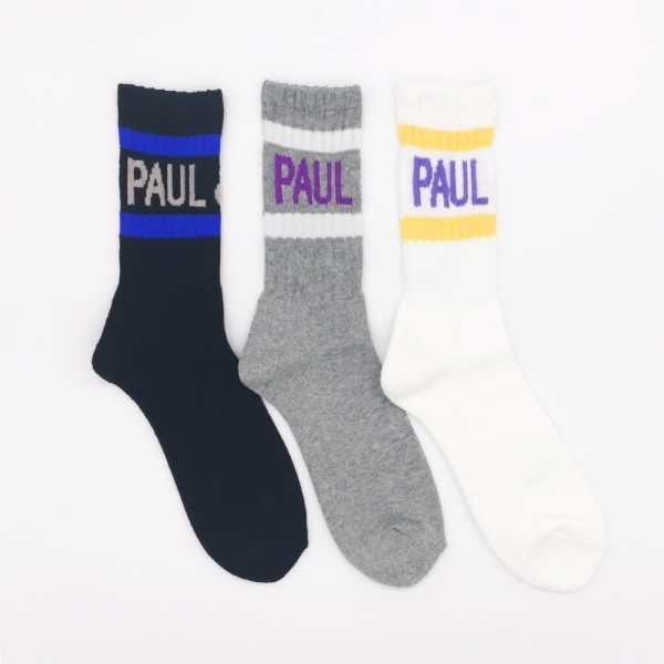 【メンズ】PAUL & JOEロゴ＆ラインリブソックス