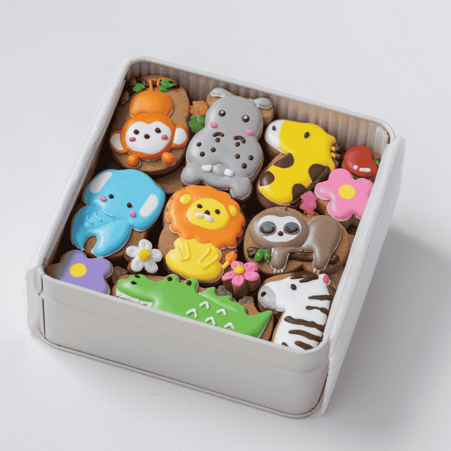 リボンラッピング付き】どうぶつDX ver カラフルで可愛いアイシング