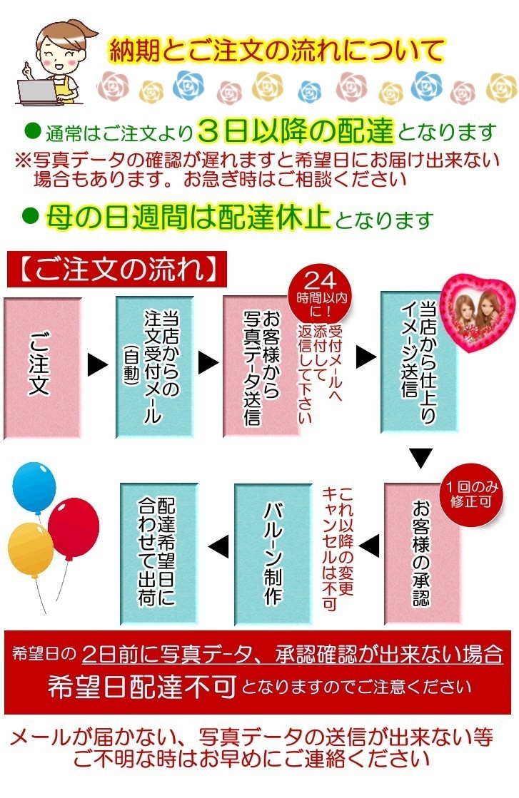 お店のロゴをバルーンに！フォトバルーン電報