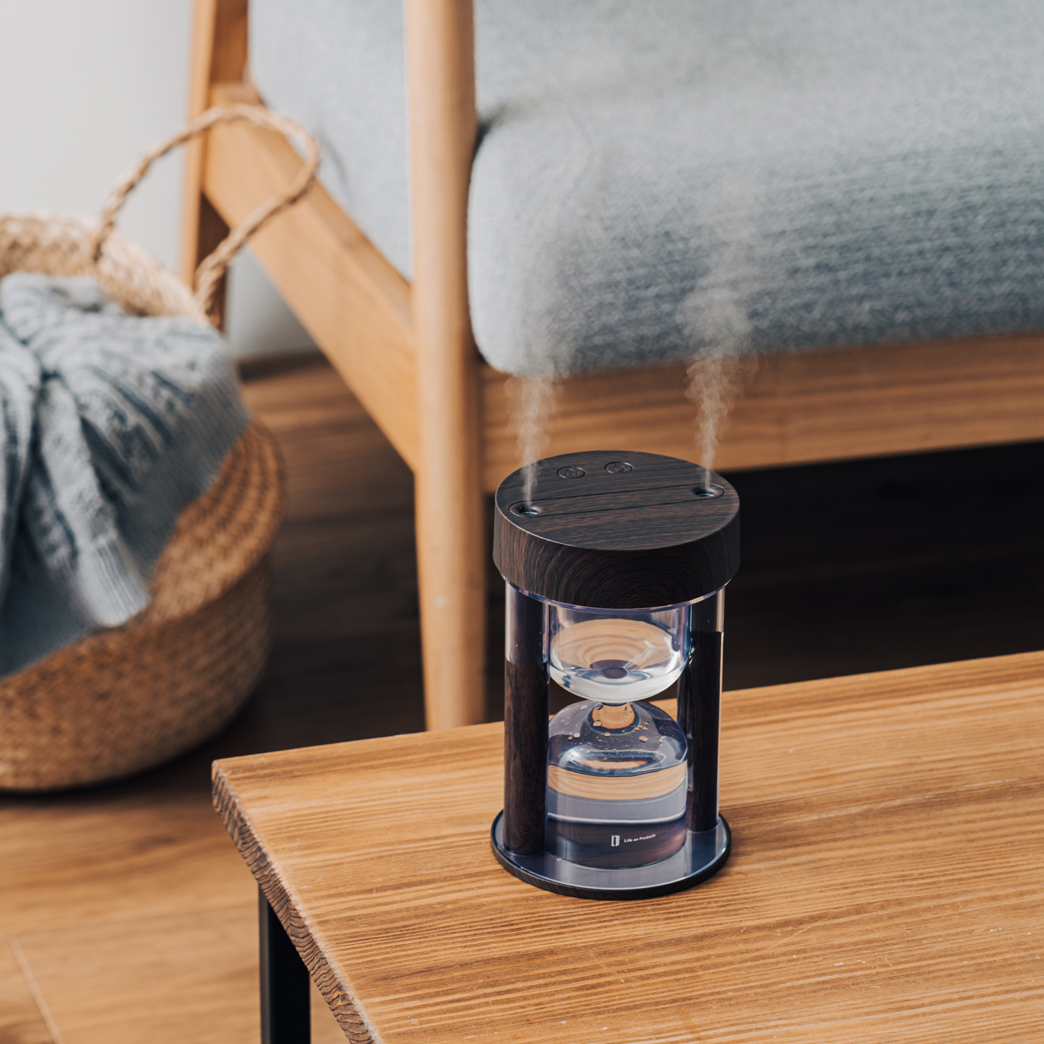 砂時計型コードレス加湿器 ライト機能付