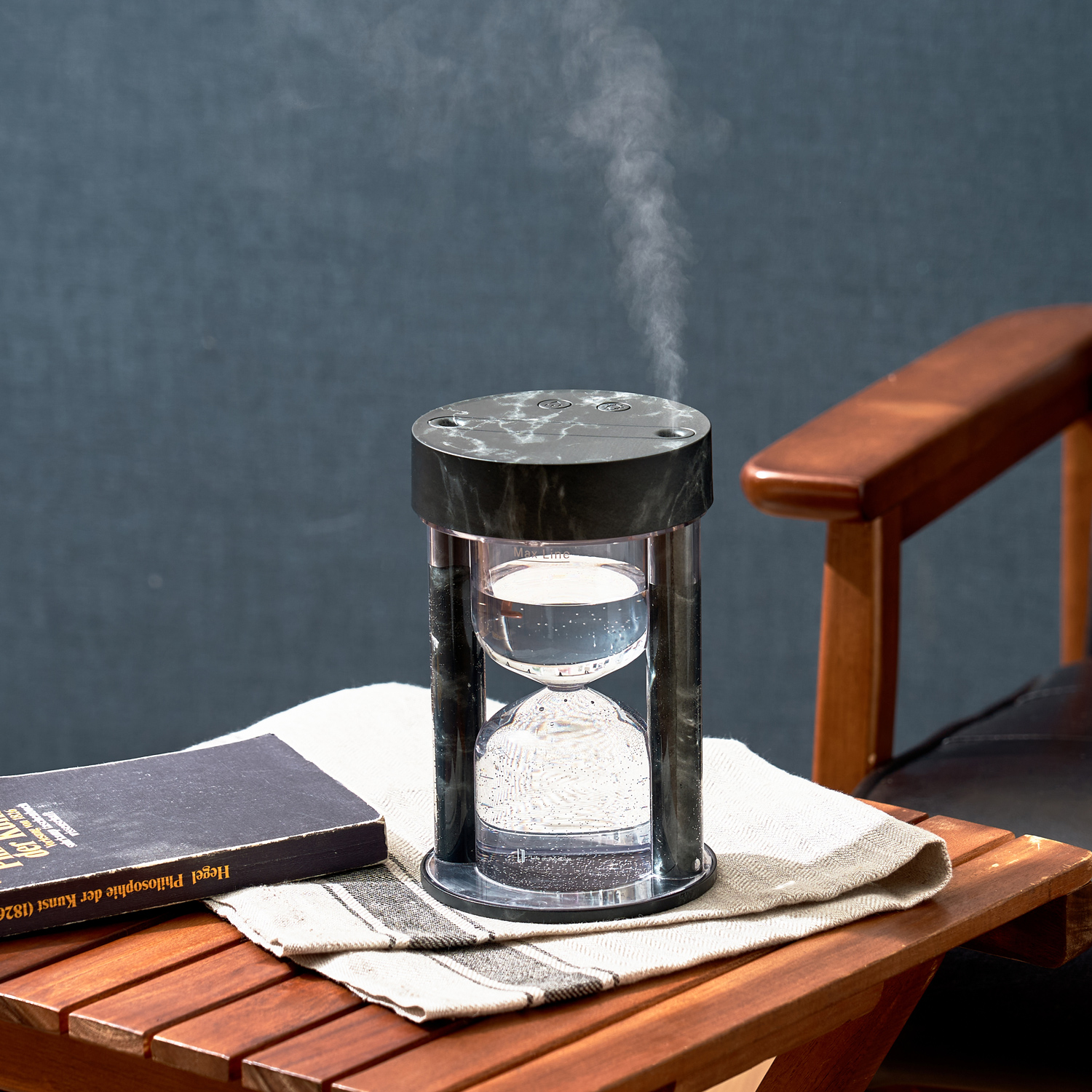 砂時計型コードレス加湿器 ライト機能付