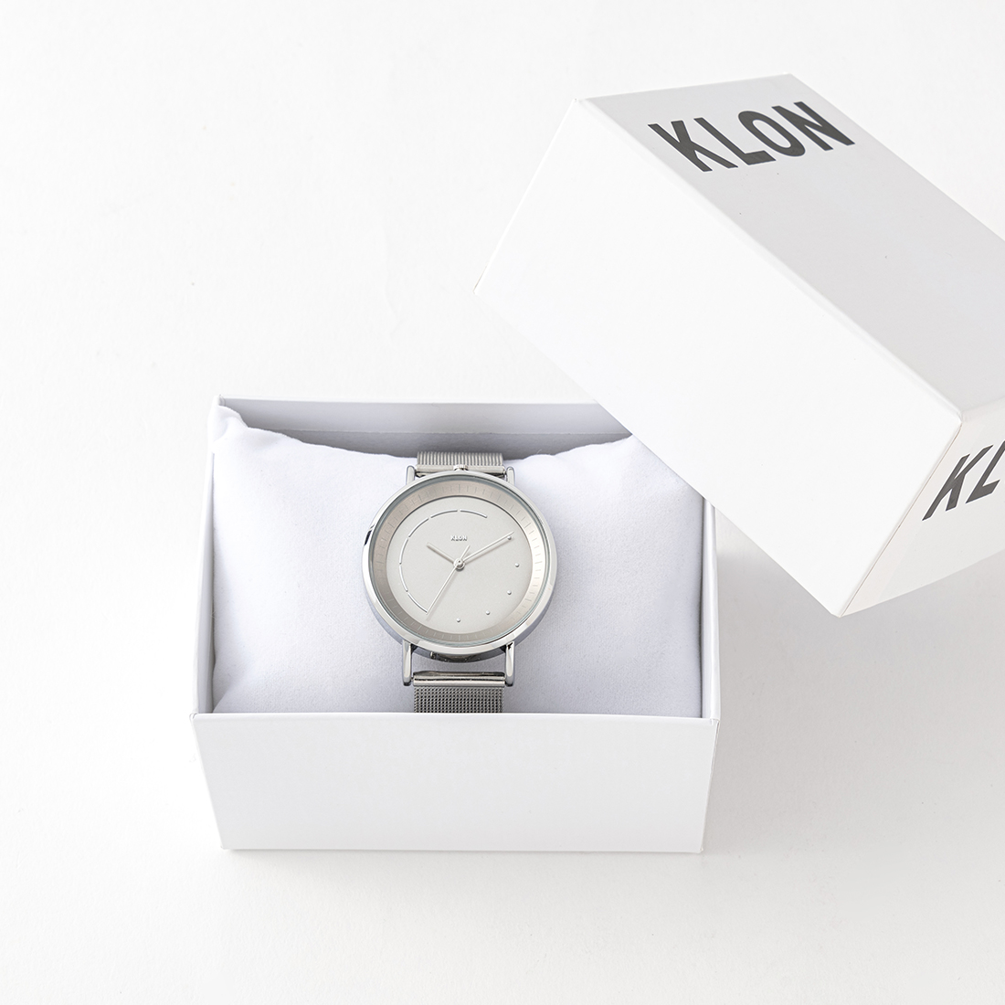 【“縁”を描くペアウォッチ】KLON SLIM SOLAR STYLE tentosen -SILVER MESH-