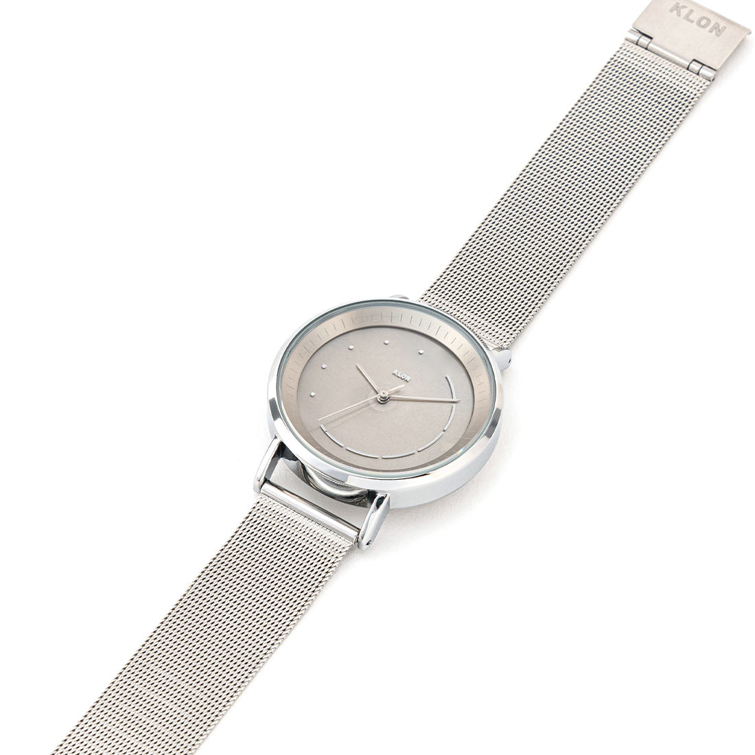 【“縁”を描くペアウォッチ】KLON SLIM SOLAR STYLE tentosen -SILVER MESH-