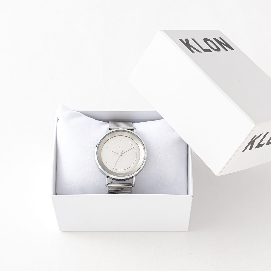 【“縁”を描くペアウォッチ】KLON SLIM SOLAR STYLE tentosen -SILVER MESH-