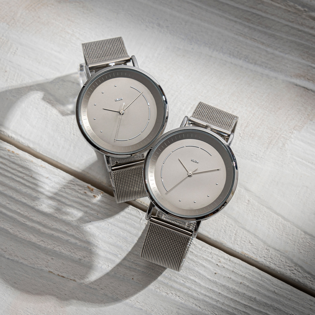 【“縁”を描くペアウォッチ】KLON SLIM SOLAR STYLE tentosen -SILVER MESH-