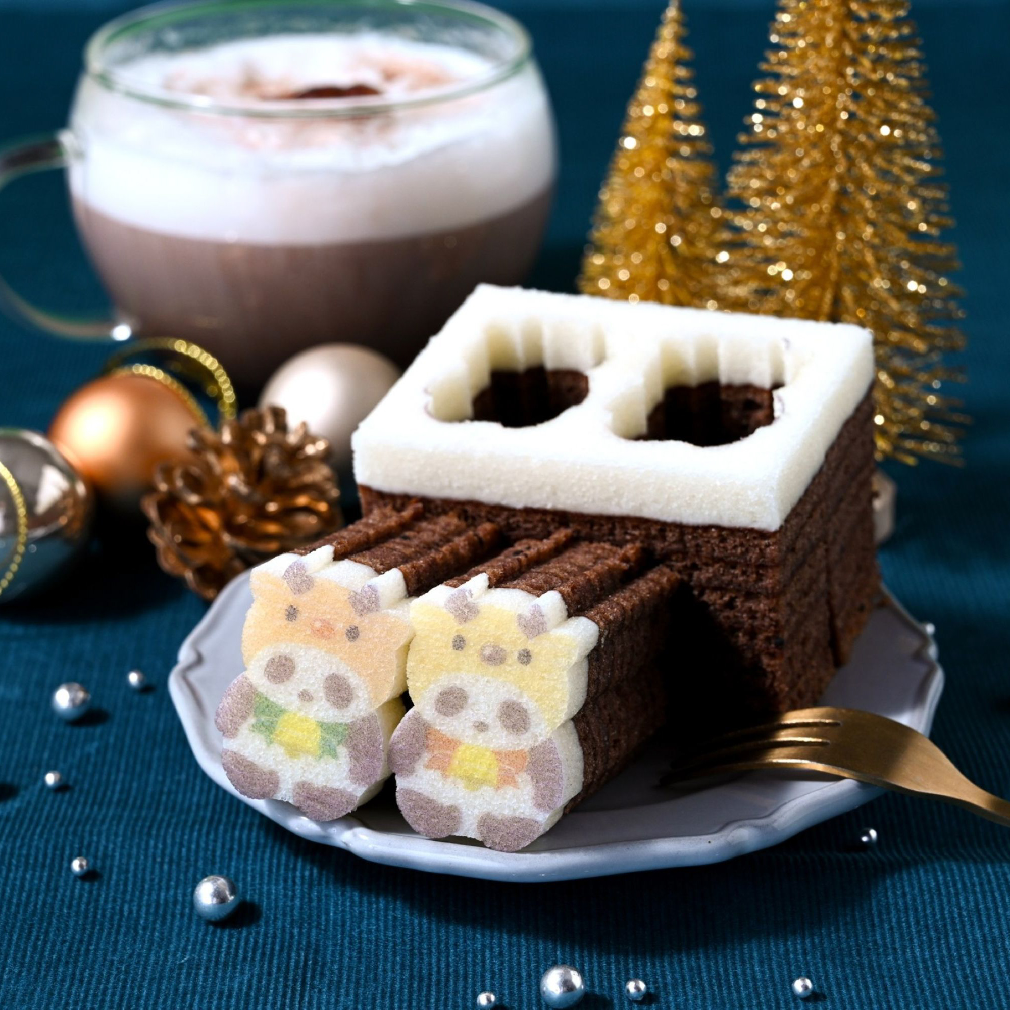 クリスマスパンダ３個セット（サンタ・マフラー・となかい）