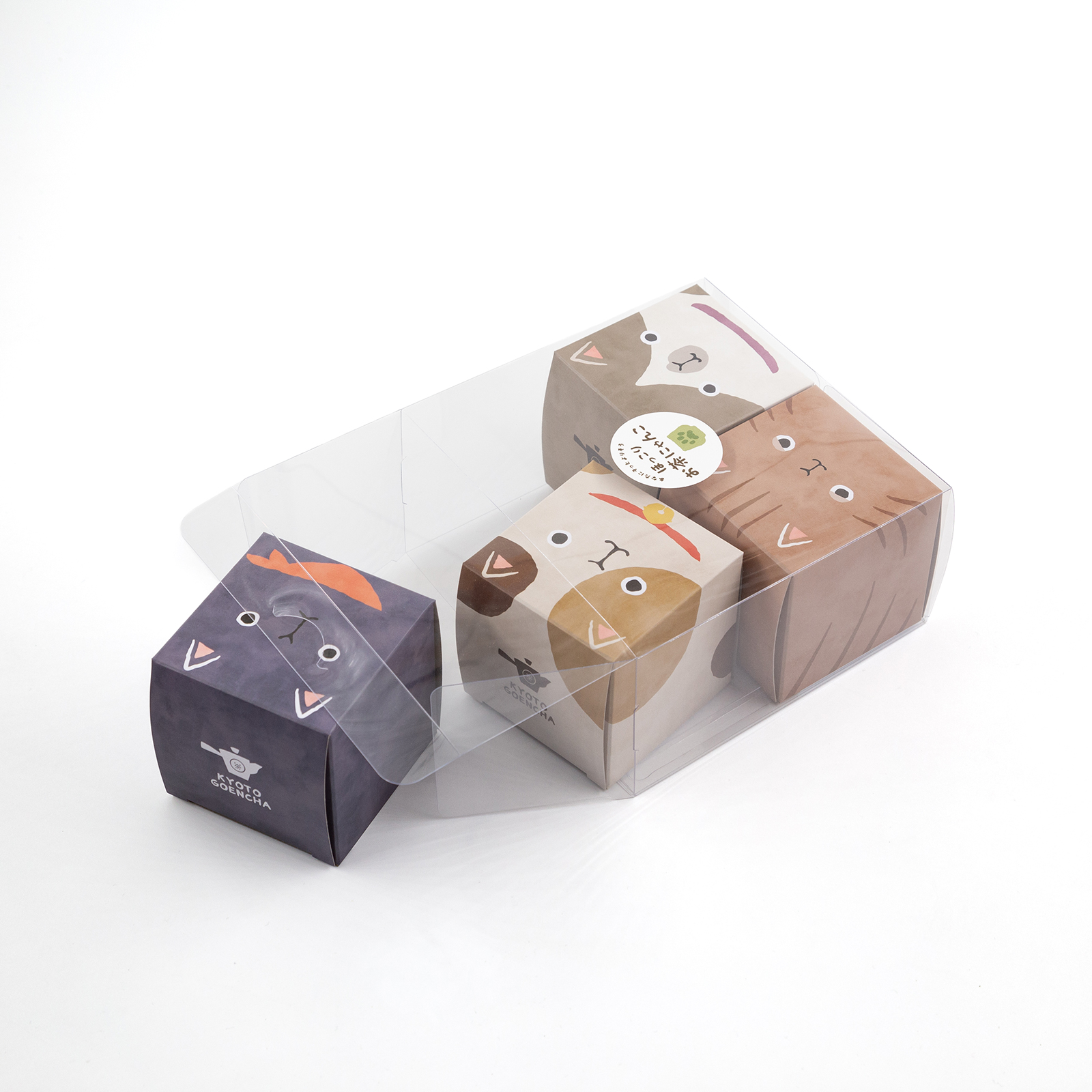 ほっこりお茶にゃんこ箱茶セット | 京都ぎょくろのごえん茶の