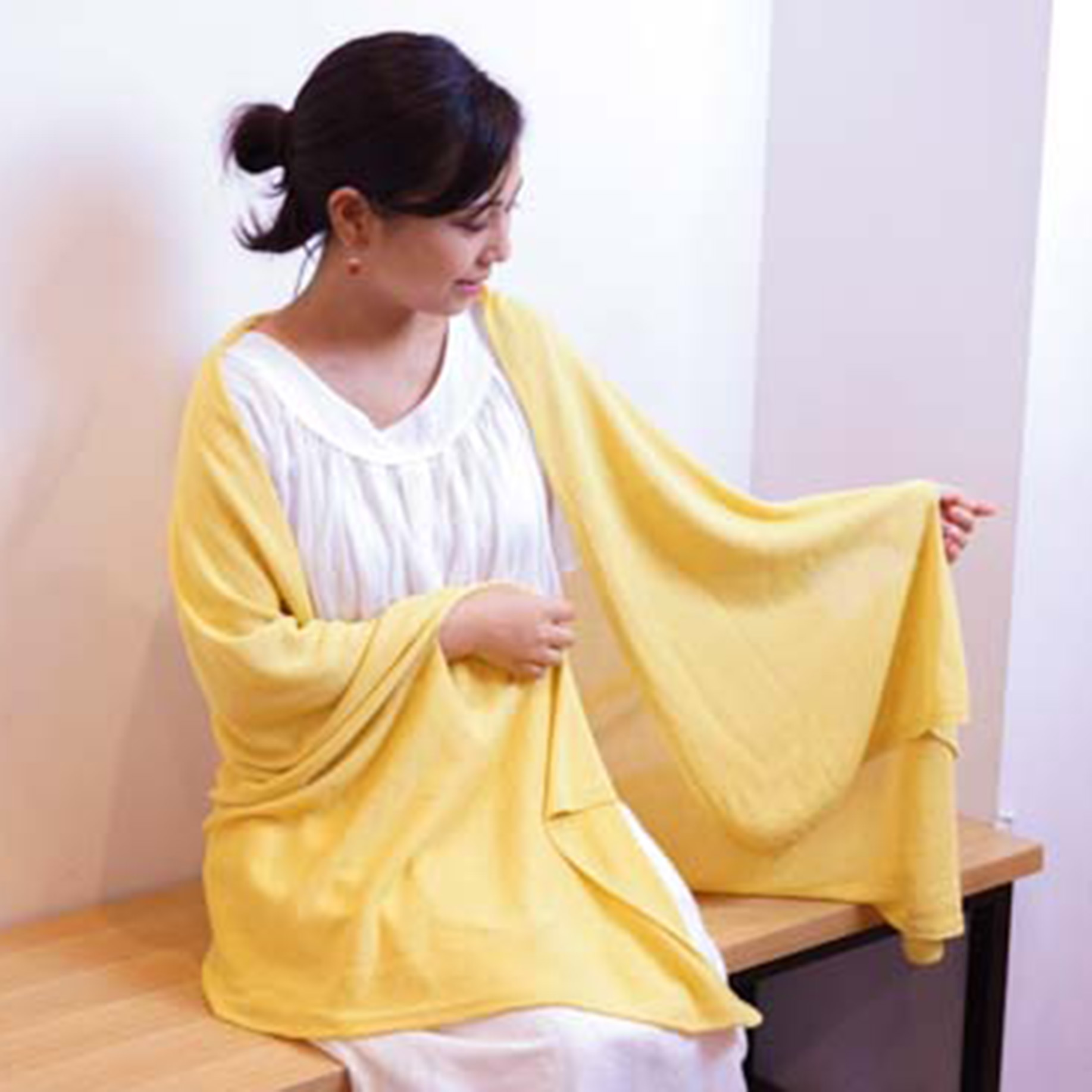 nico ストールポンチョ さらさら和紙レーヨン