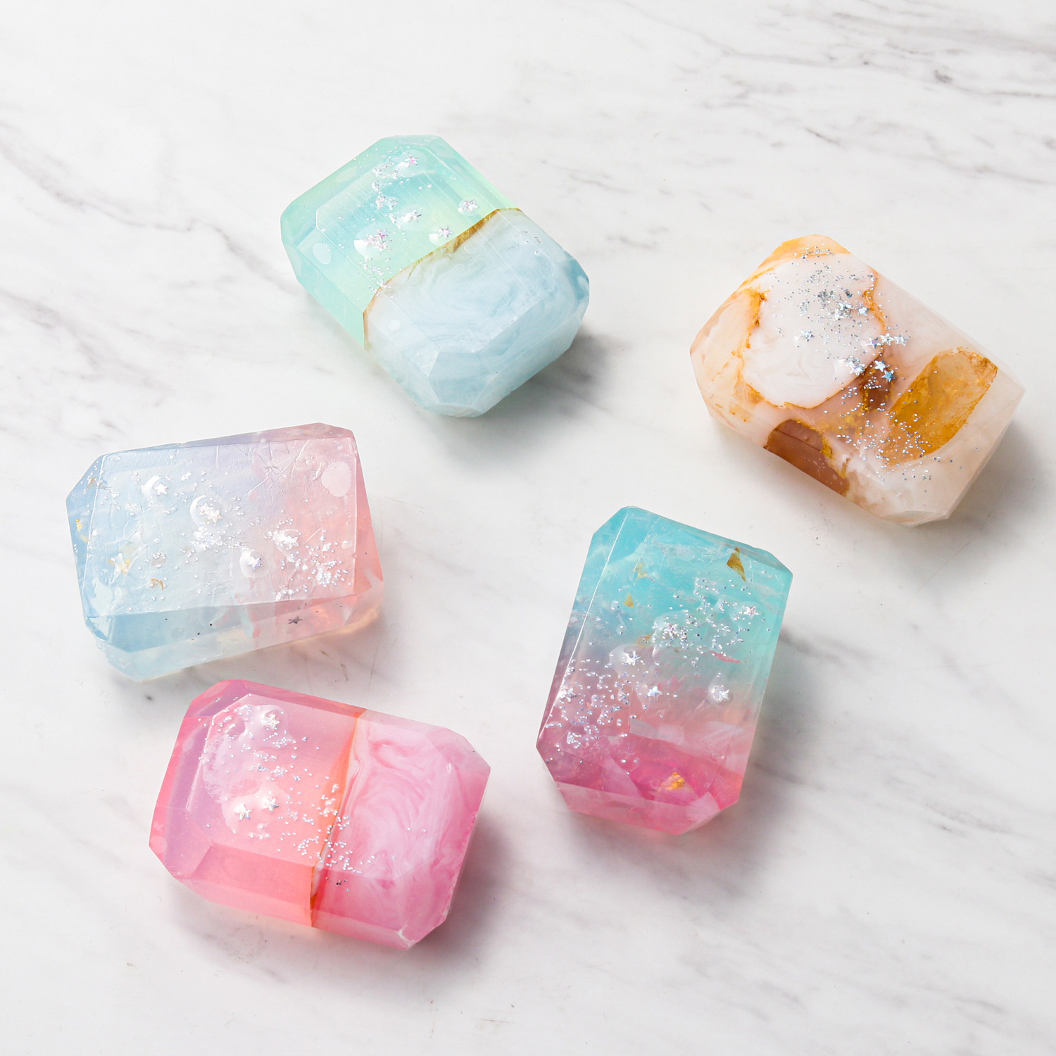 《MARK'S×森石鹸》まるで天然石のような宝石石鹸 -Winter- 2個セット