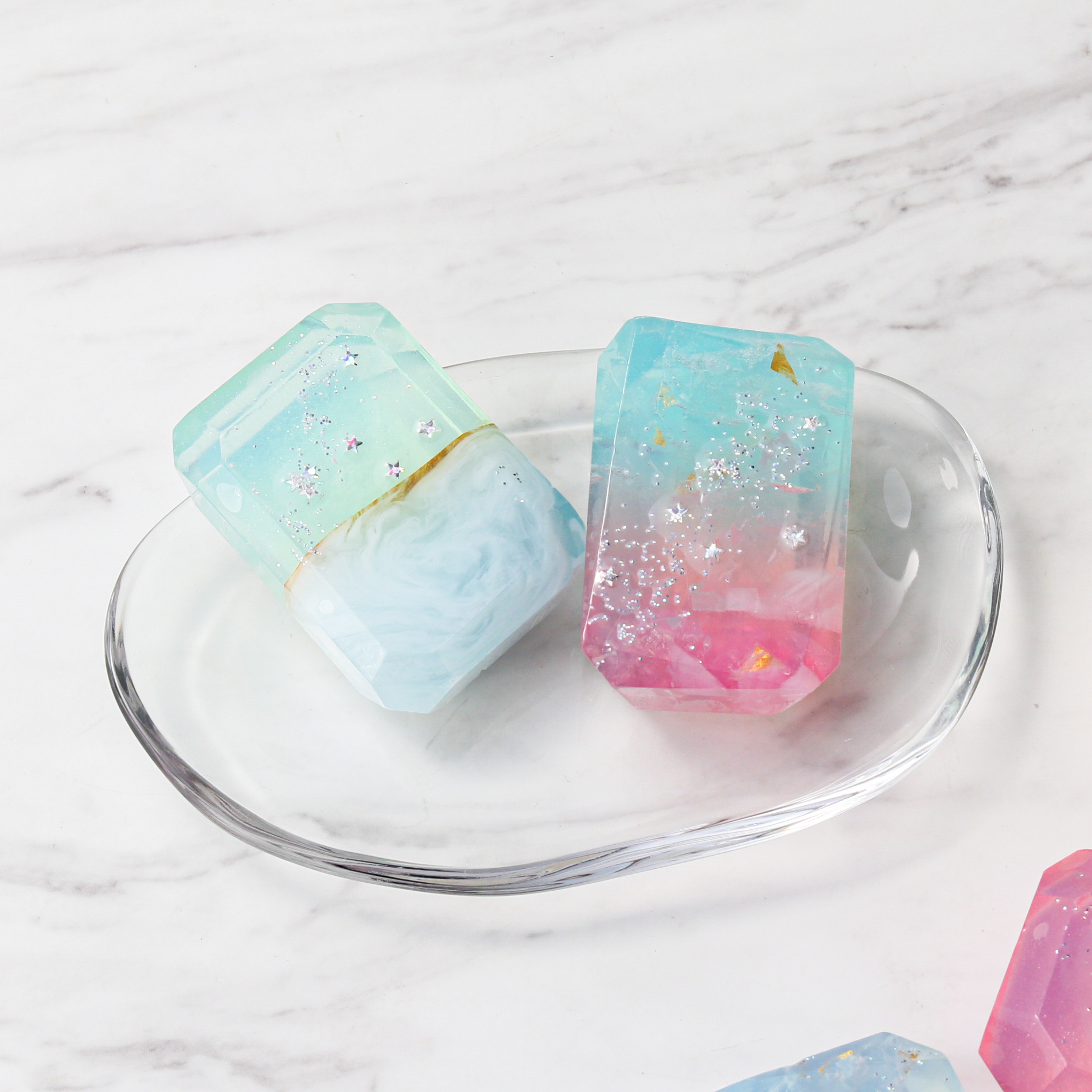 《MARK'S×森石鹸》まるで天然石のような宝石石鹸 -Winter- 2個セット