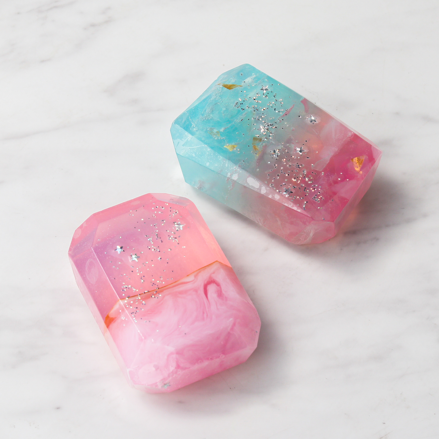 《MARK'S×森石鹸》まるで天然石のような宝石石鹸 -Winter- 2個セット
