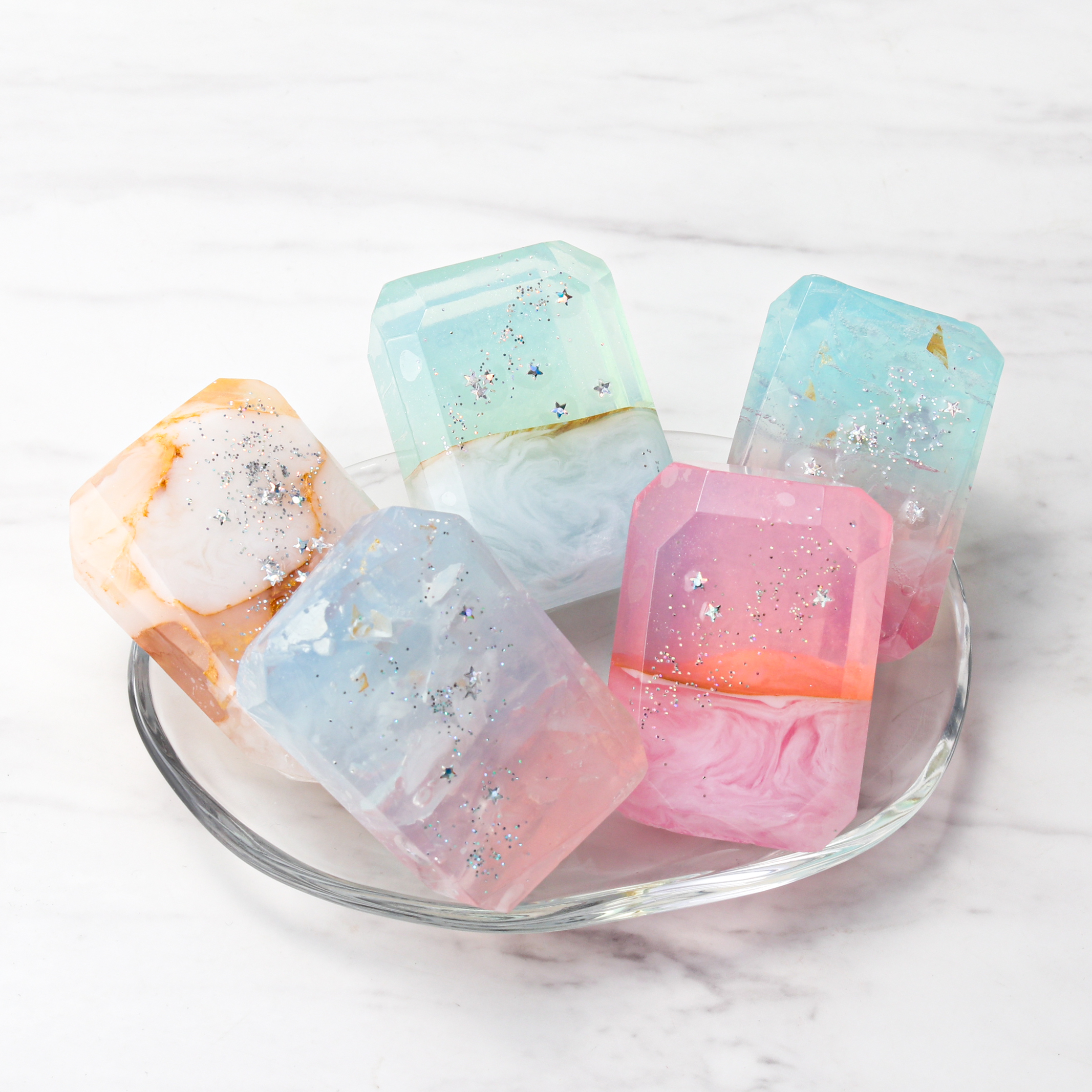 《MARK'S×森石鹸》まるで天然石のような宝石石鹸 -Winter- 2個セット