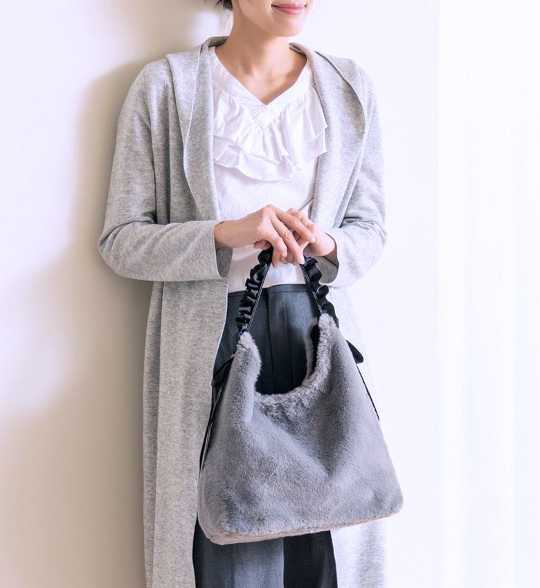 Sサイズ【大人かわいい ふわもこファー】 ショルダーバッグ レディース トート バッグ 誕生日 クリスマス プレゼント 305