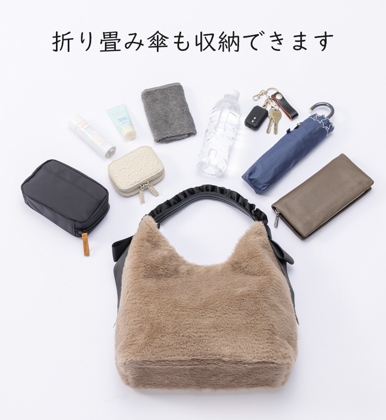 Sサイズ【大人かわいい ふわもこファー】 ショルダーバッグ レディース トート バッグ 誕生日 クリスマス プレゼント 305