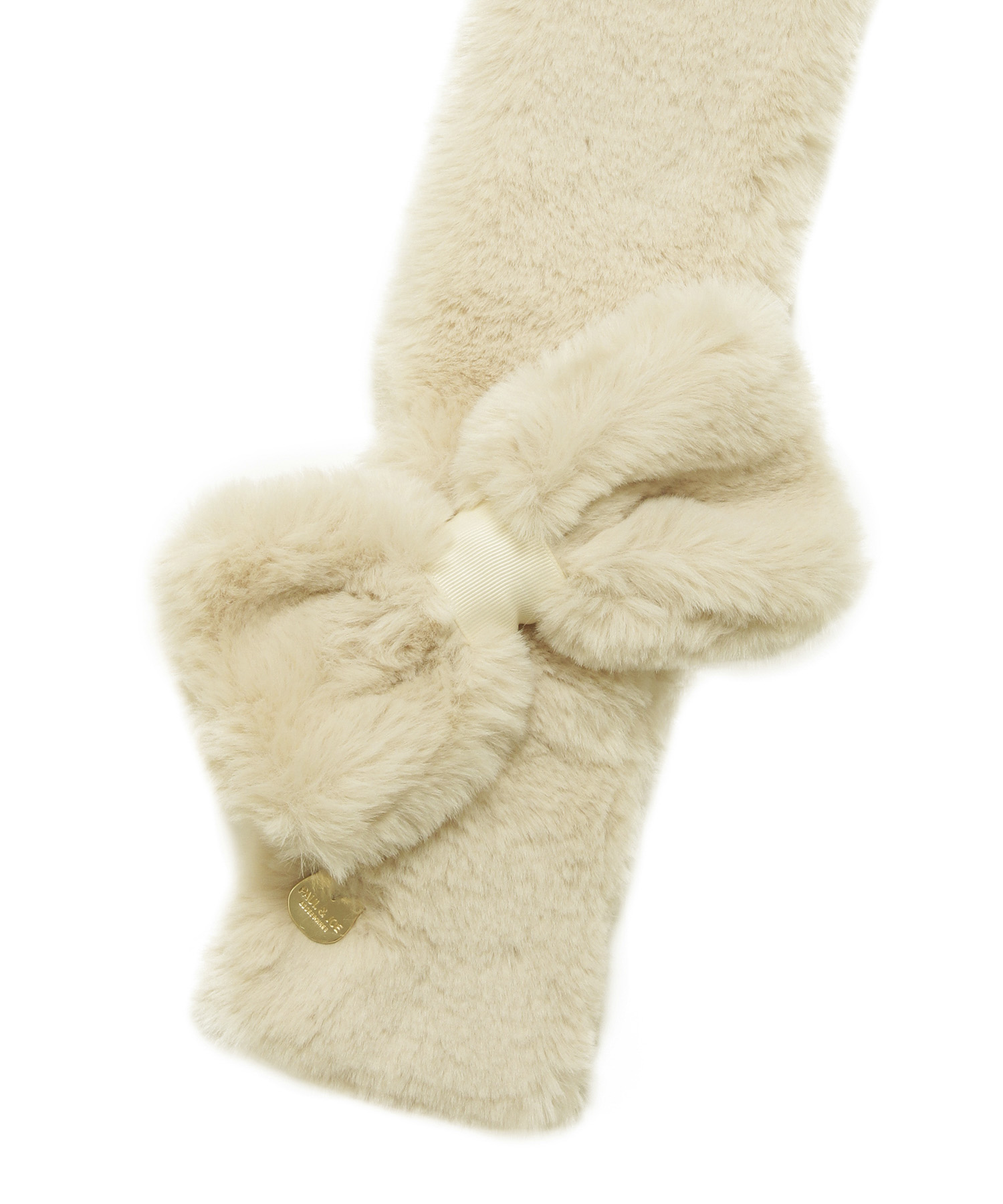 フェイクファーリボンマフラー