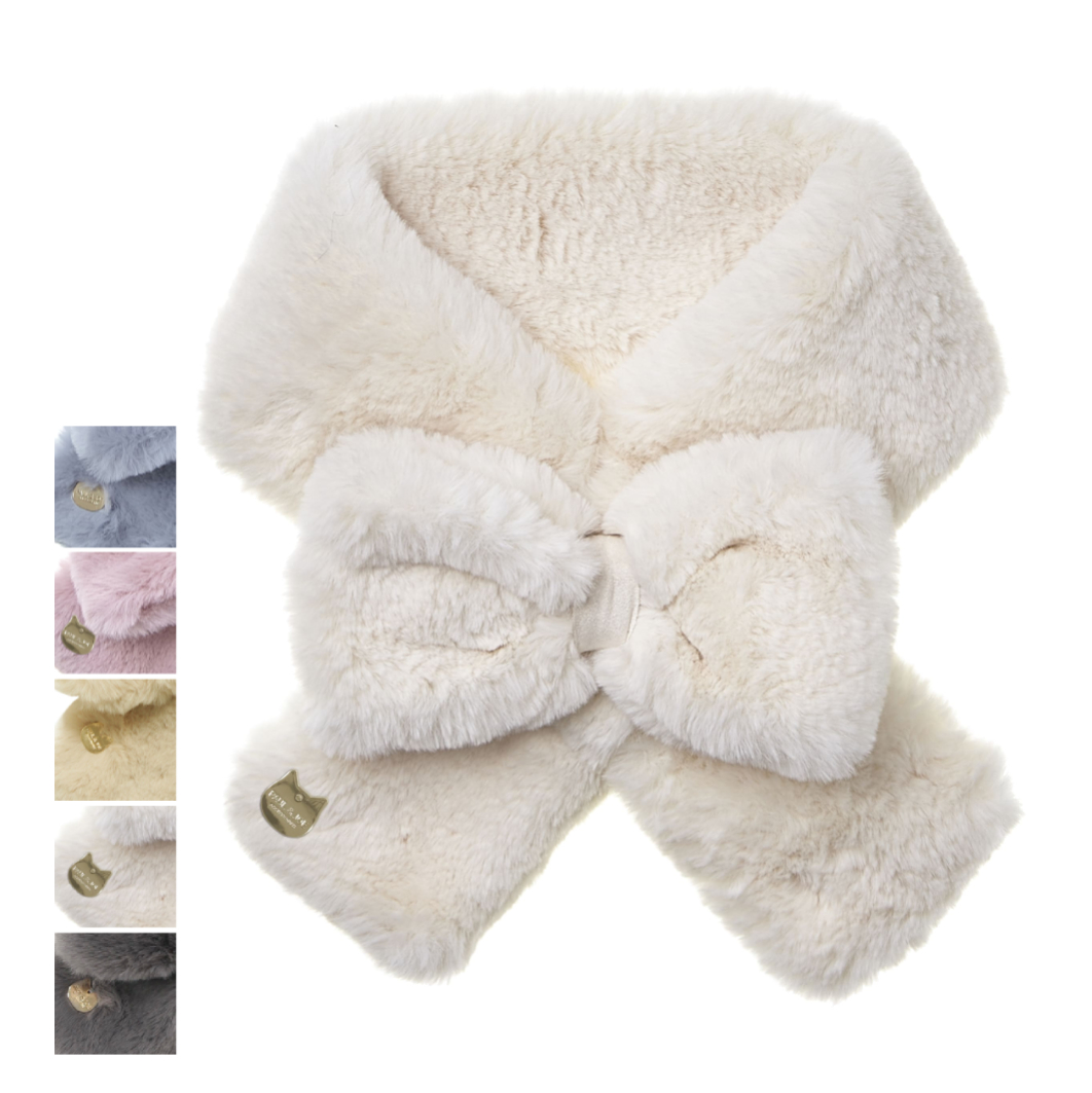 フェイクファーリボンマフラー＜全5色＞