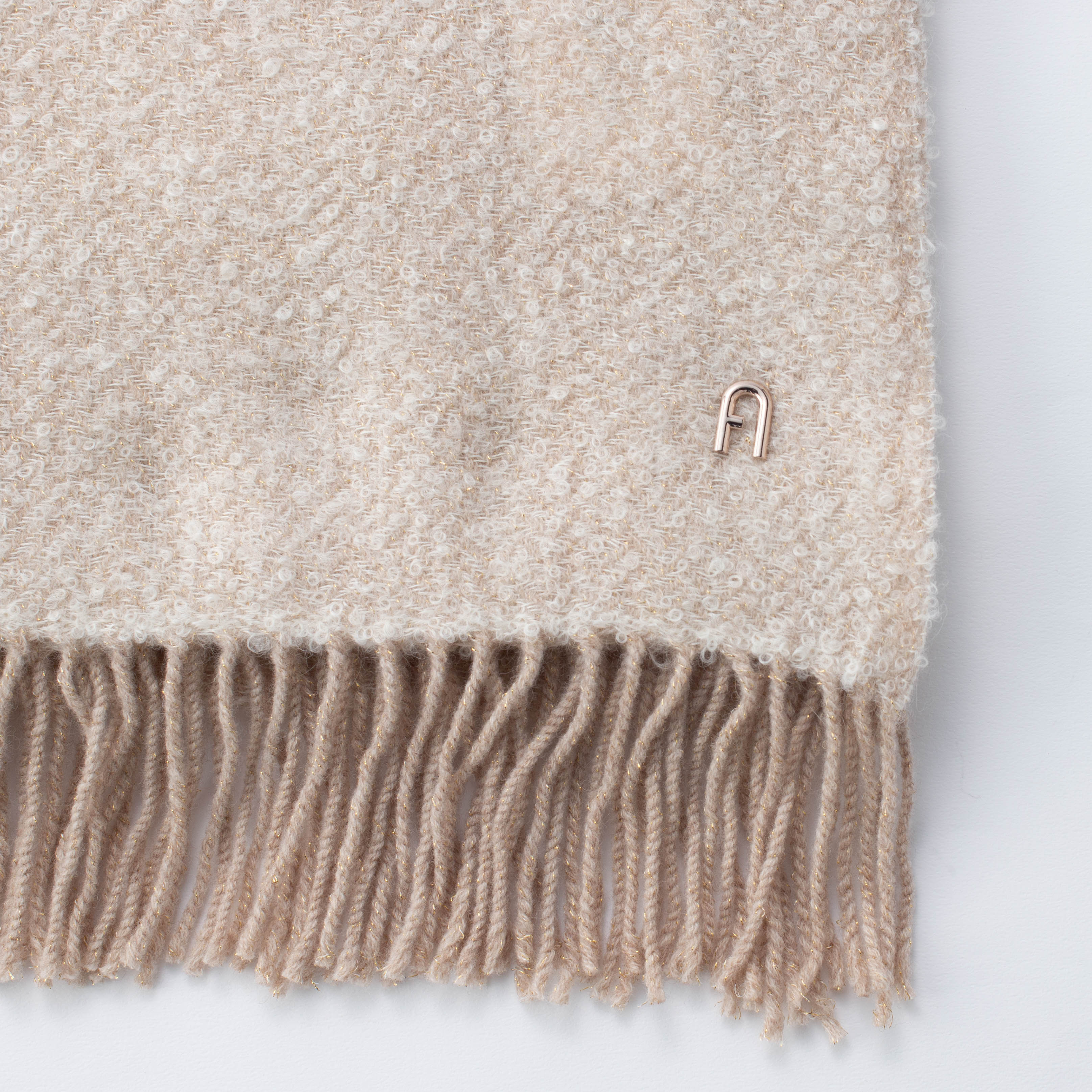 アルパカ混ツイード調ラメストール【ブランドBOX付】