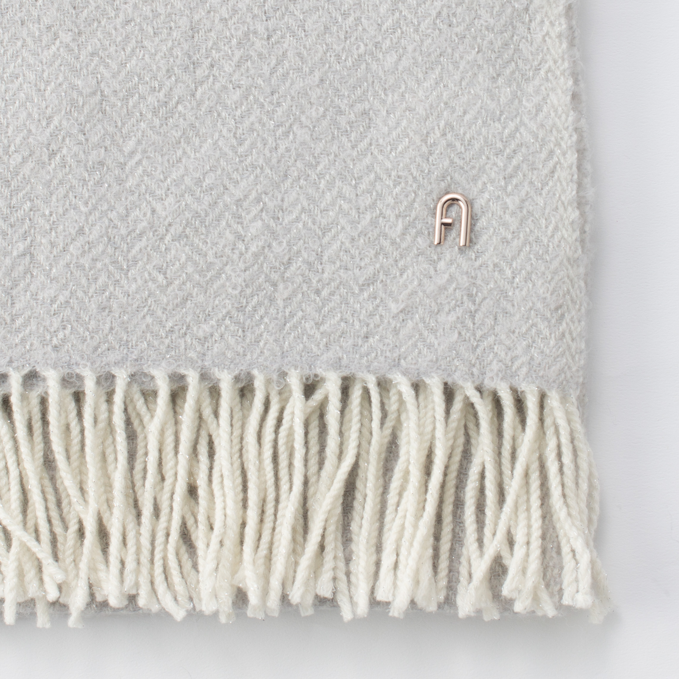 アルパカ混ツイード調ラメストール【ブランドBOX付】