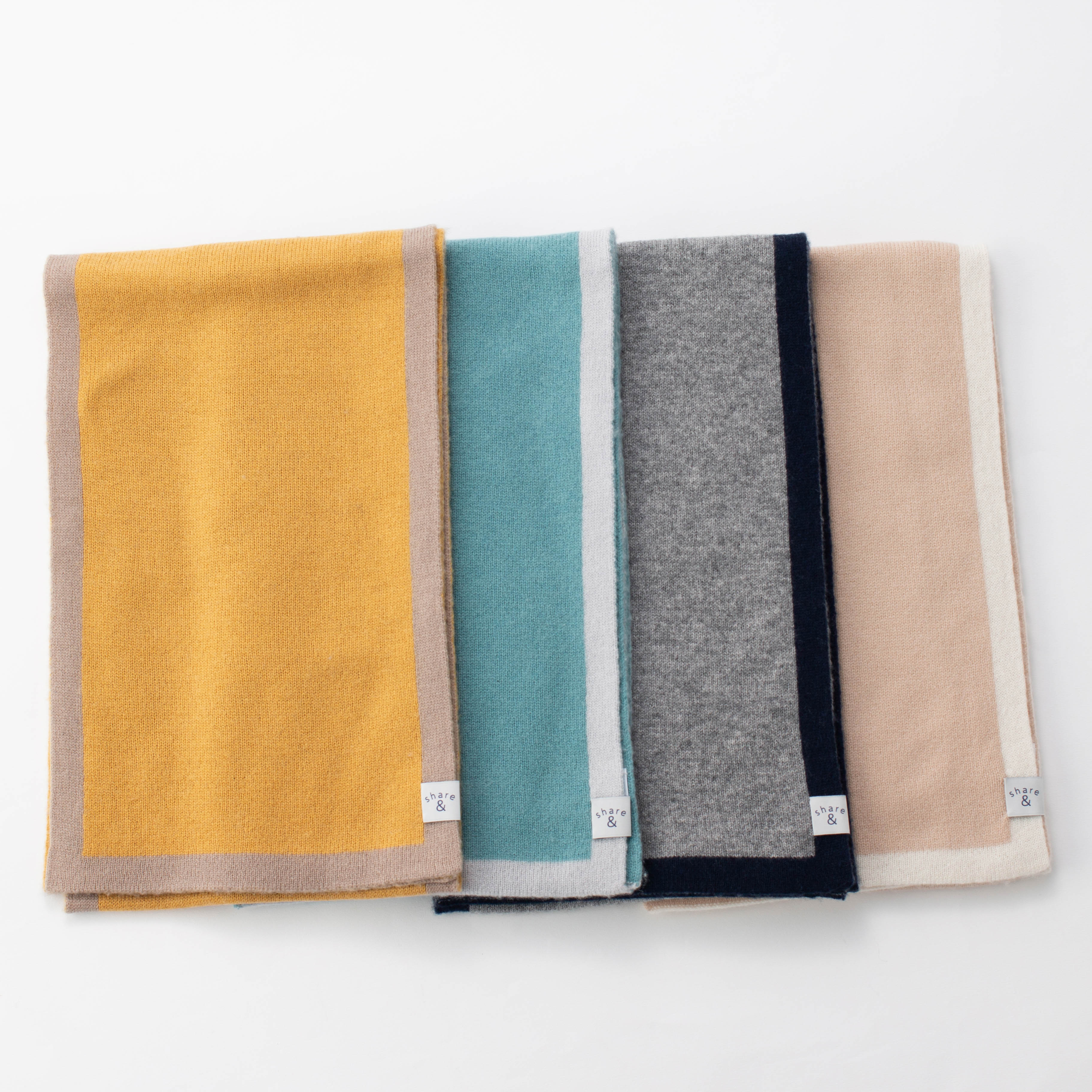 ウールカシミヤリバーシブルマフラー