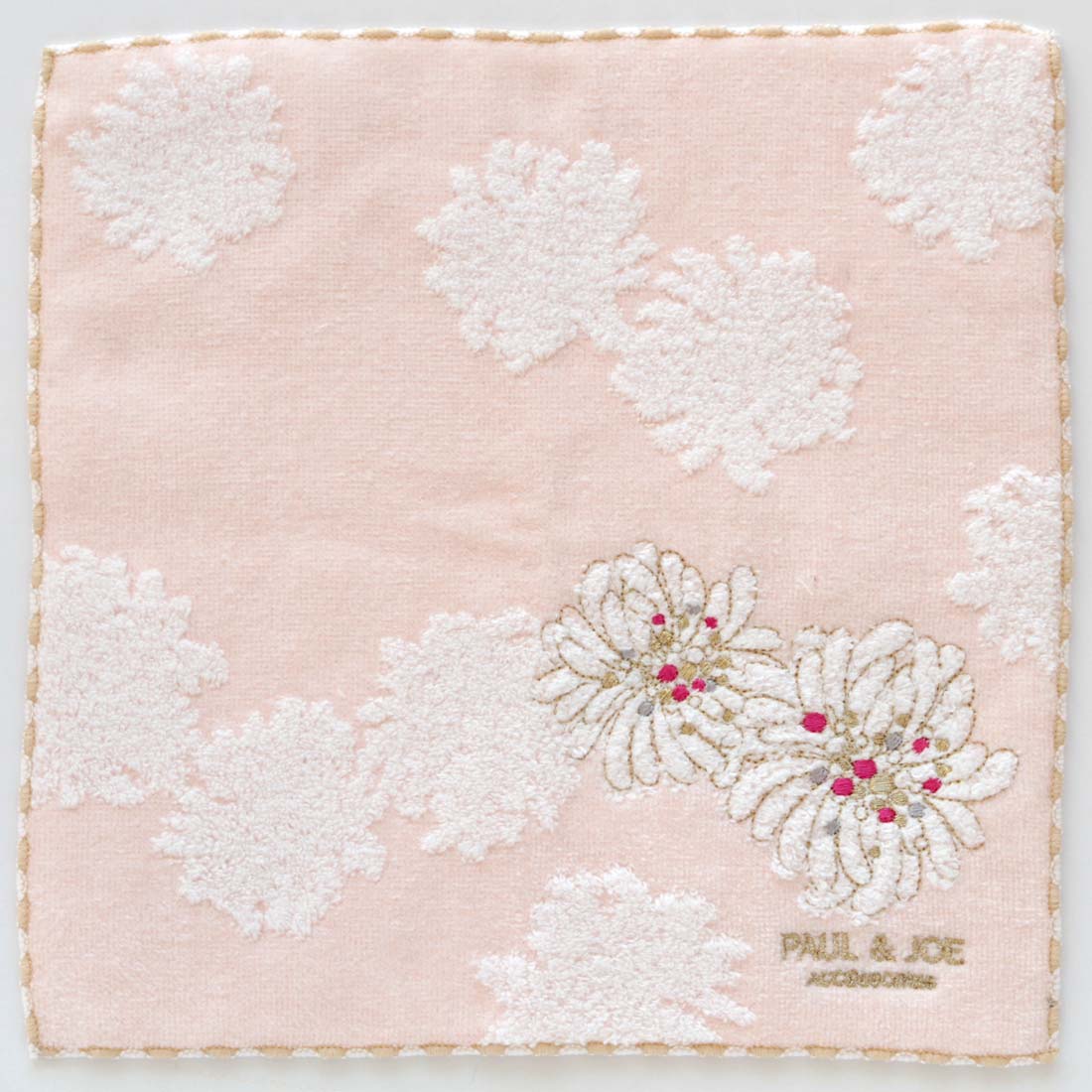 刺繍タオルハンカチーフ＜クリザンテーム＞