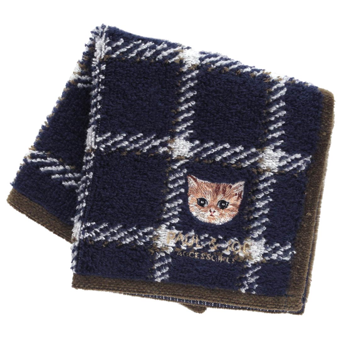 刺繍タオルハンカチーフ＜ヌネット/チェック＞