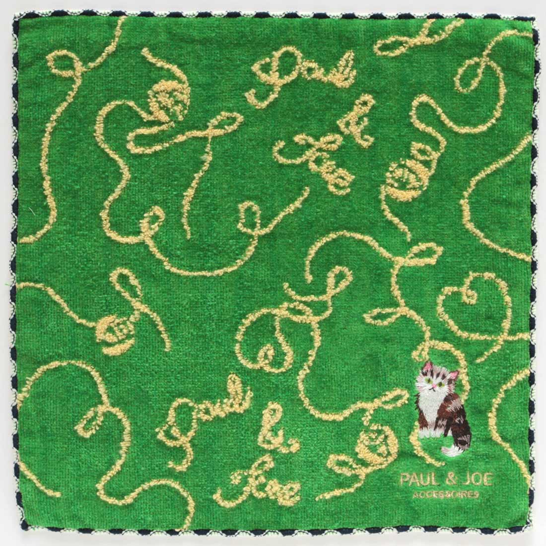 刺繍タオルハンカチーフ＜子猫＞