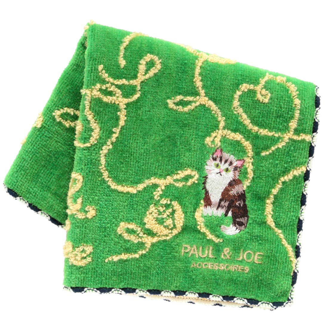 刺繍タオルハンカチーフ＜子猫＞