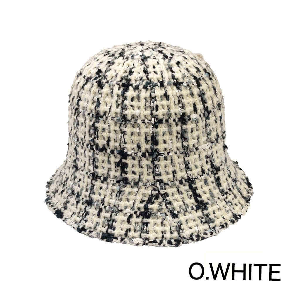 上品に映える ラメツイードサーモハット