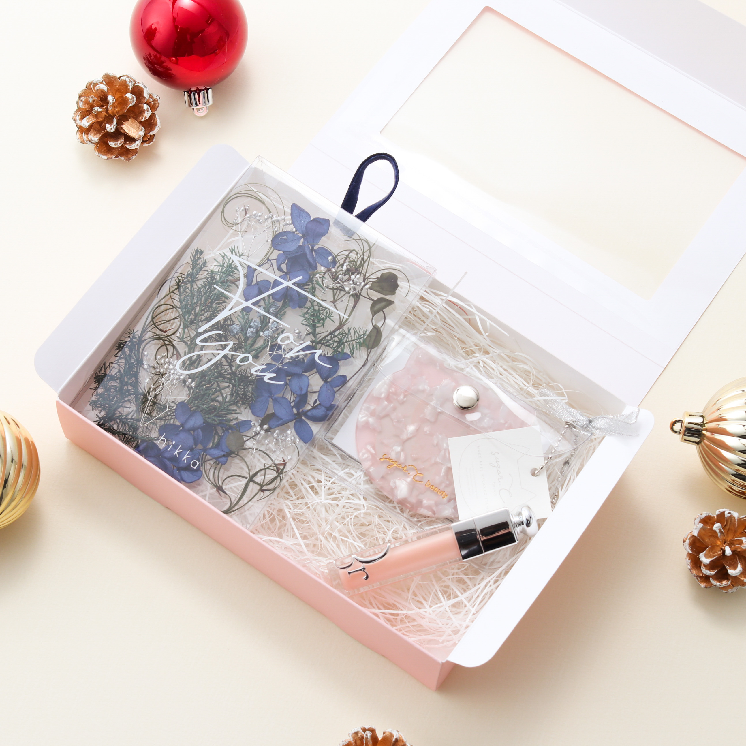 BOX付き】DIORアディクトリップ＆猫のミラーセット＜カードブーケ付き