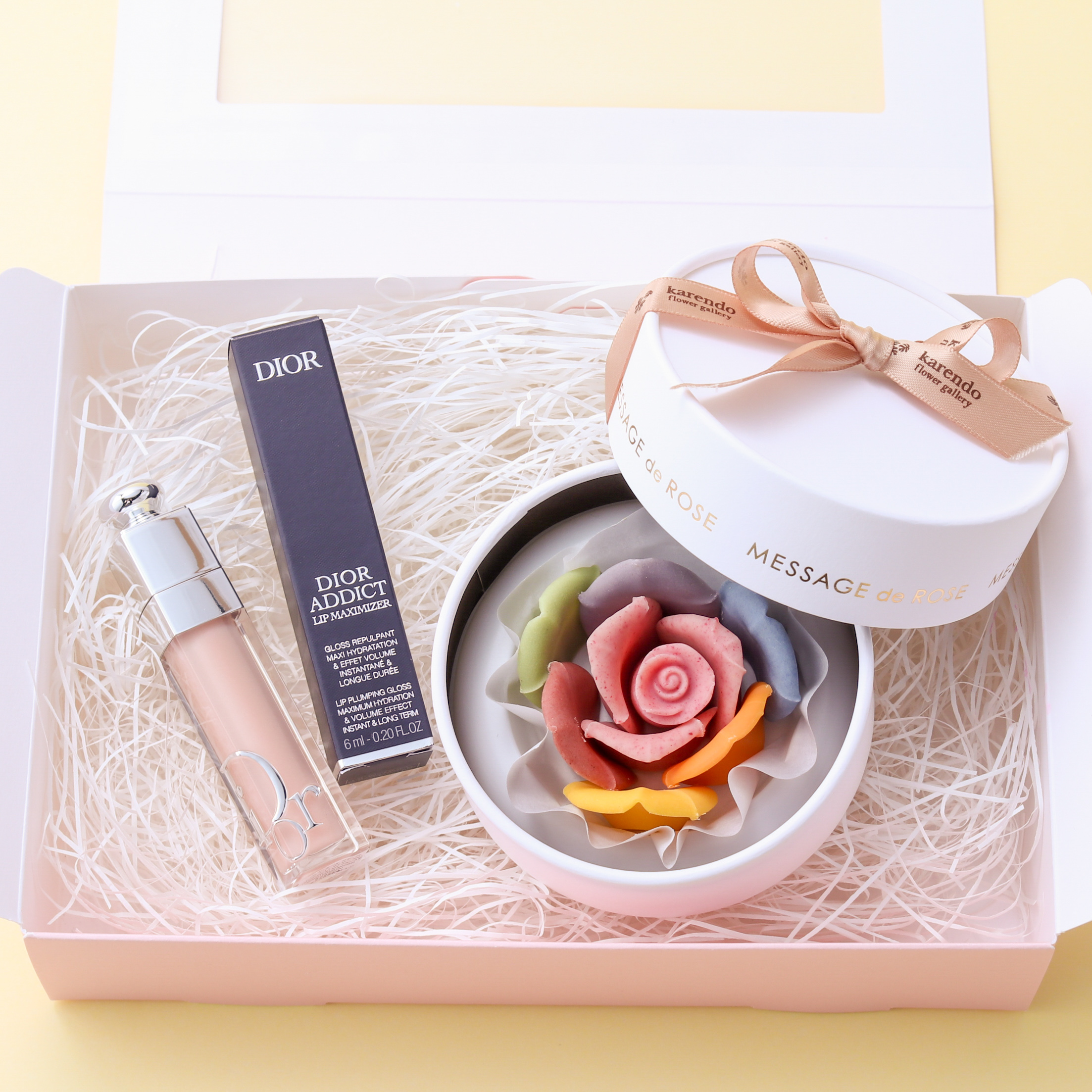 【BOX付き】DIORアディクトリップとお花のチョコレート
